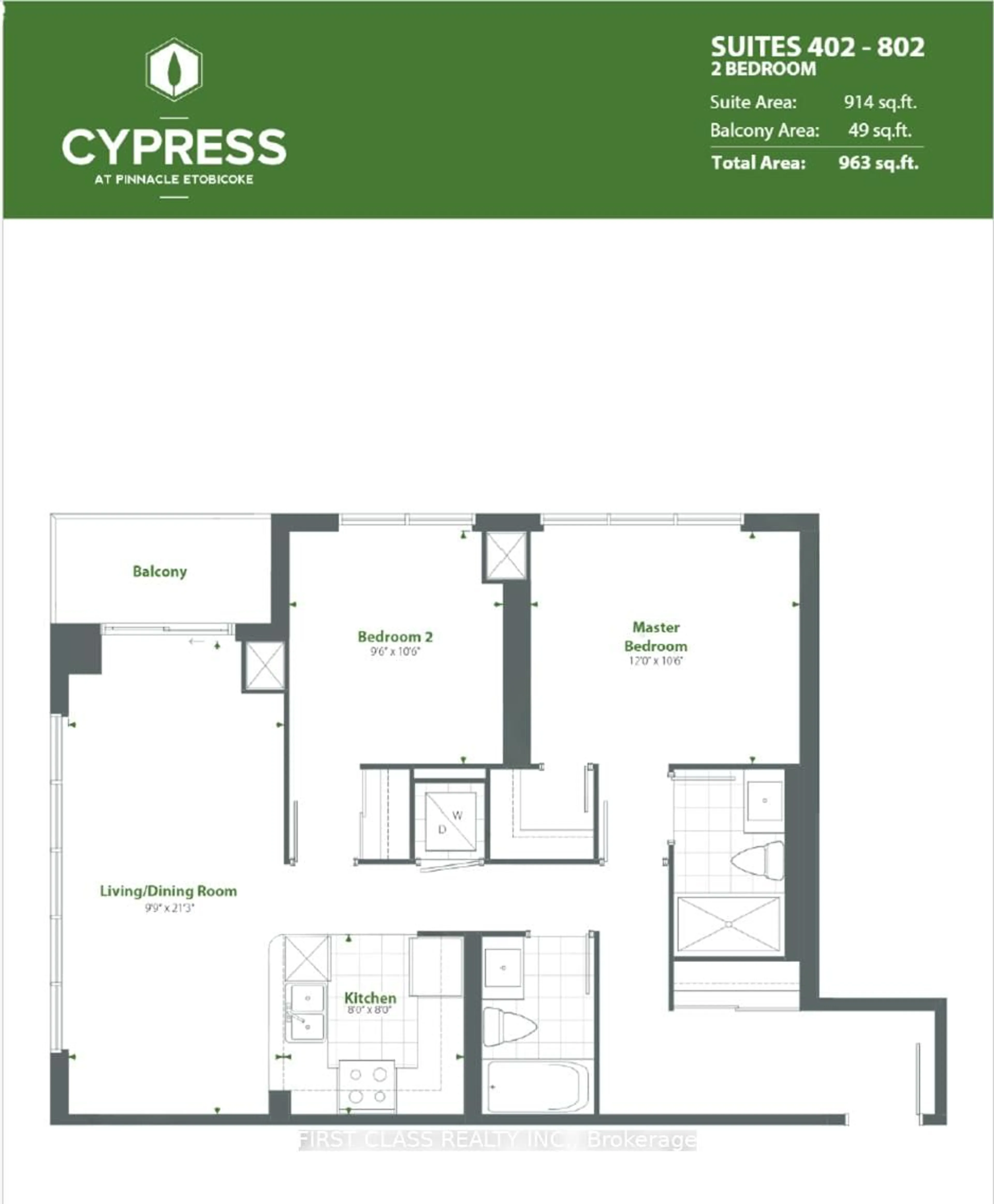 Floor plan for 50 Thomas Riley Rd #802, Toronto Ontario M9B 0C1
