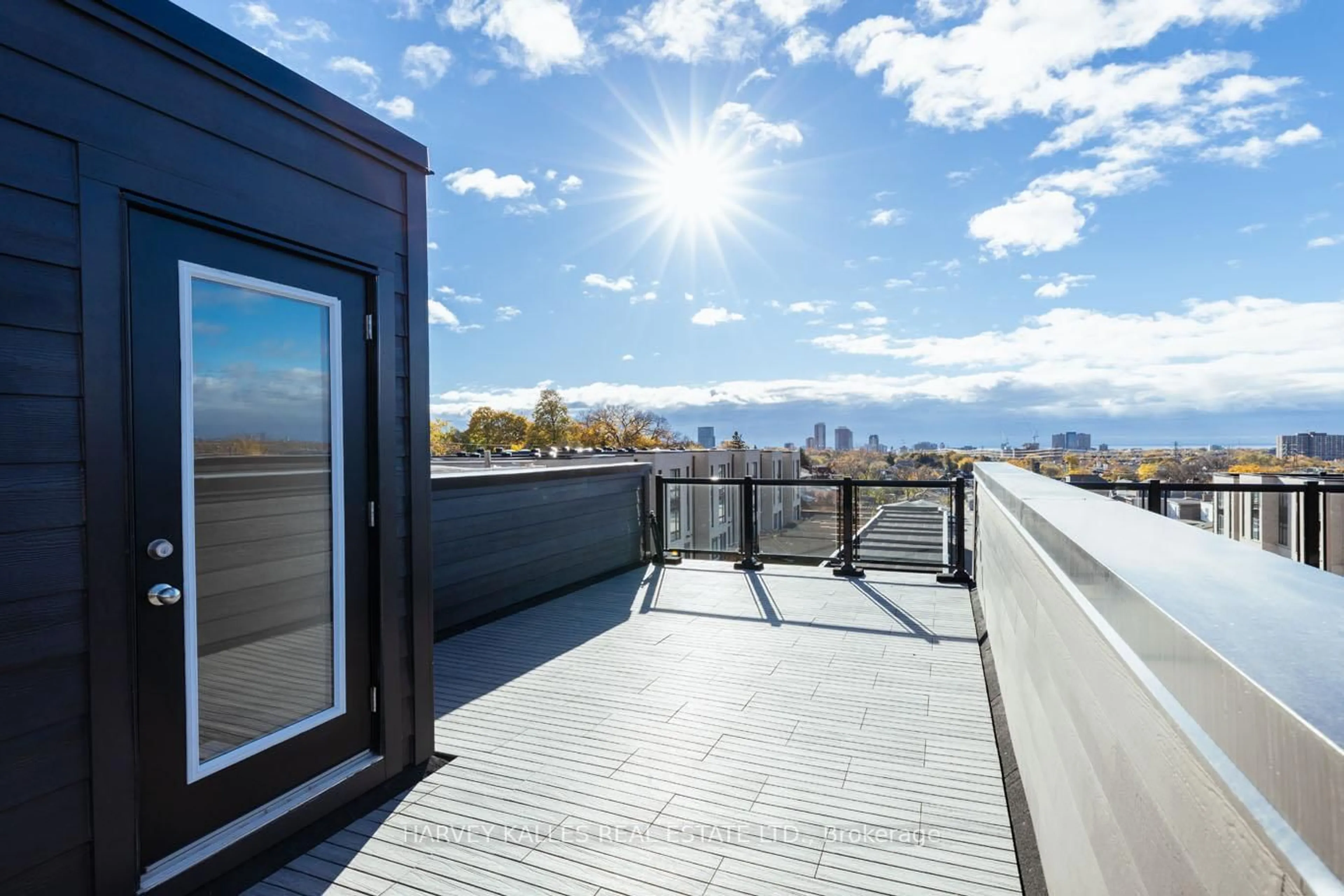 Balcony in the apartment, mountain view for 15 Innes Ave, Toronto Ontario M6E 0B2