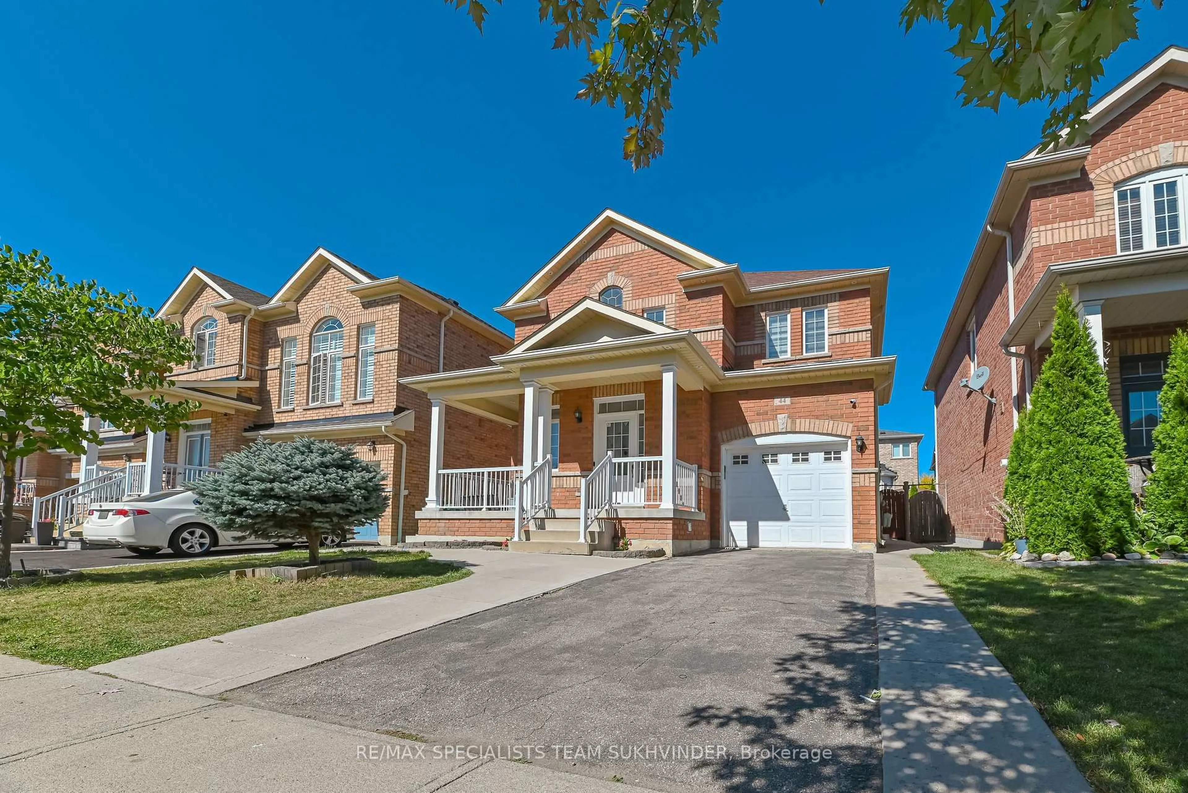 Home with brick exterior material, street for 44 Iceland Poppy Tr, Brampton Ontario L7A 0M9