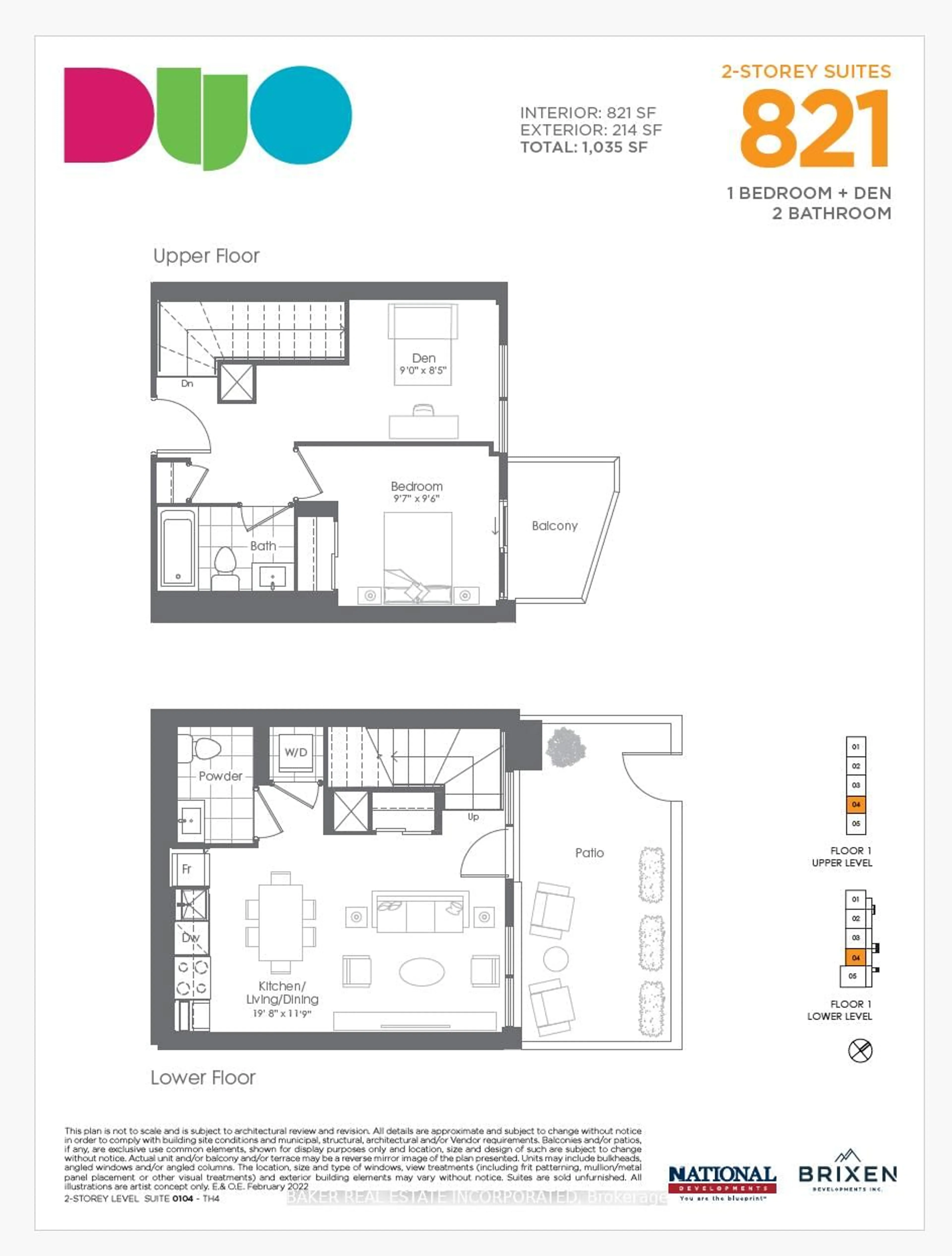 Floor plan for 260 Malta Ave #104, Brampton Ontario L6Y 6L7