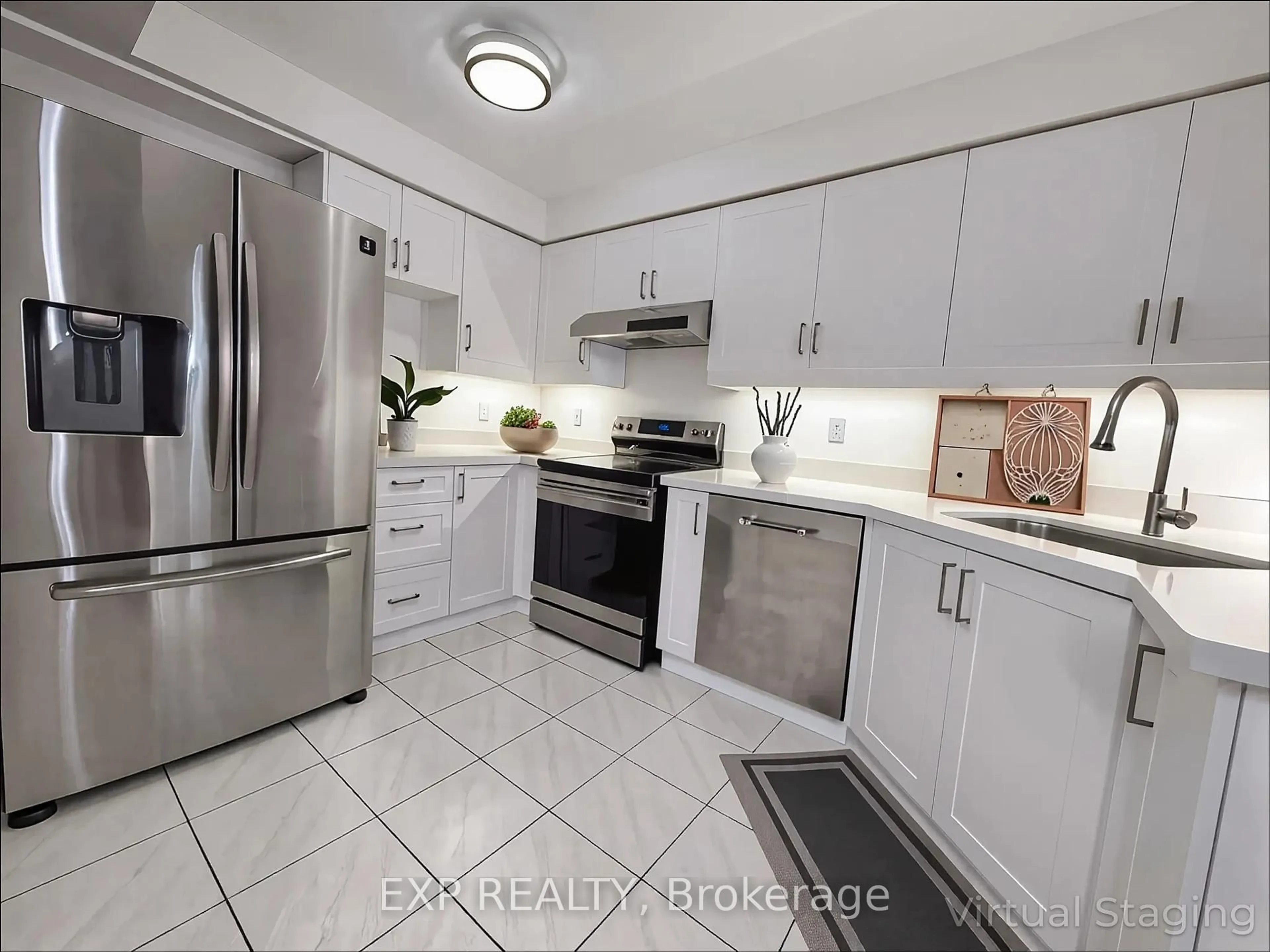 Standard kitchen, ceramic/tile floor for 9900 McLaughlin Rd #55, Brampton Ontario L6X 4Y3