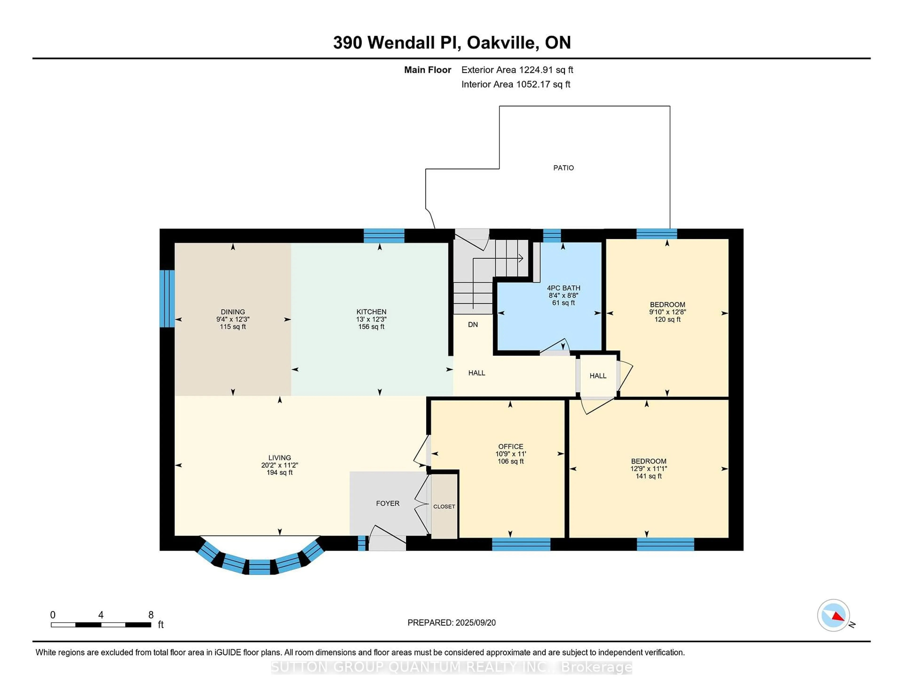 Floor plan for 390 Wendall Pl, Oakville Ontario L6K 2M1
