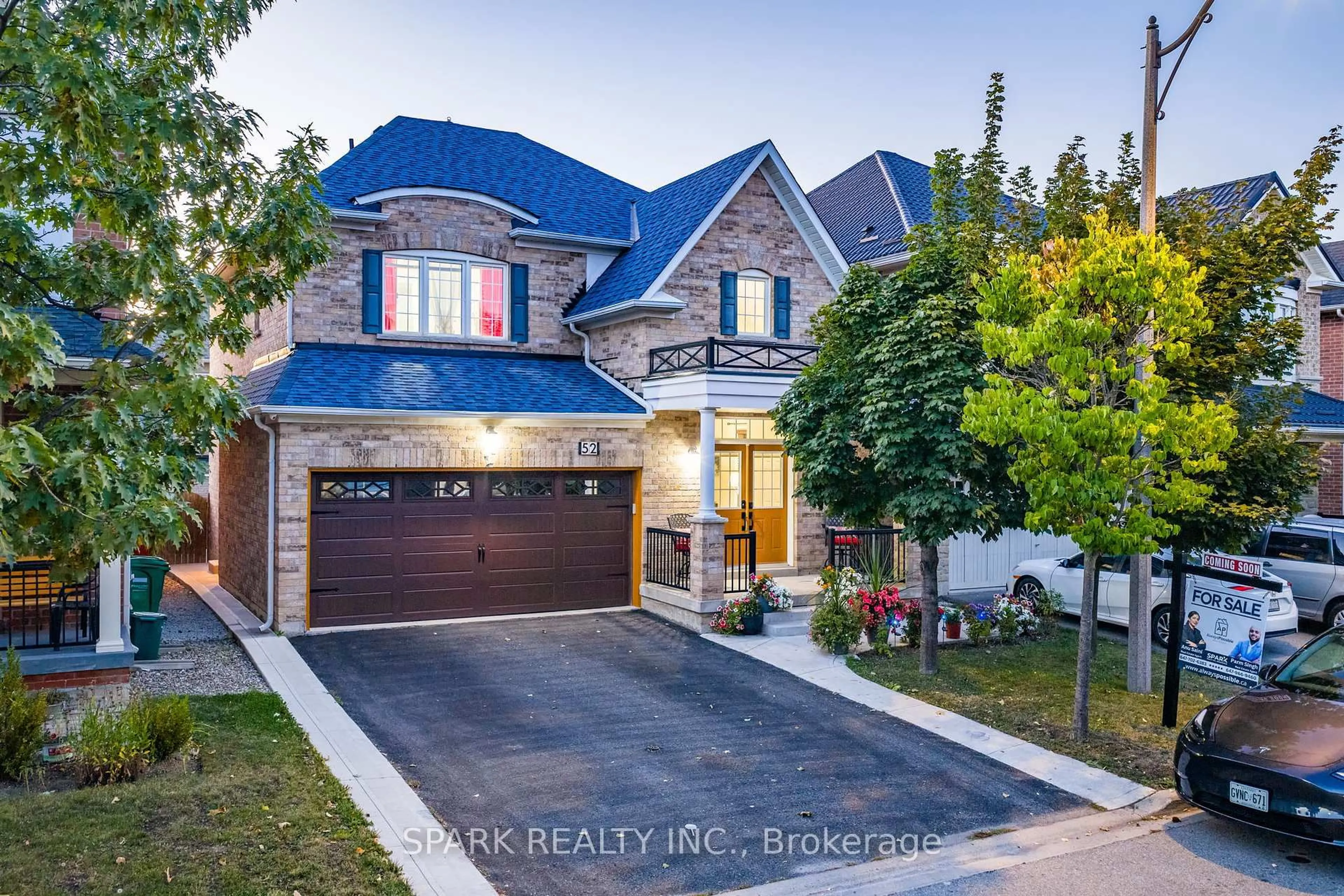 Home with brick exterior material, street for 52 Watsonbrook Dr, Brampton Ontario L6R 0R3