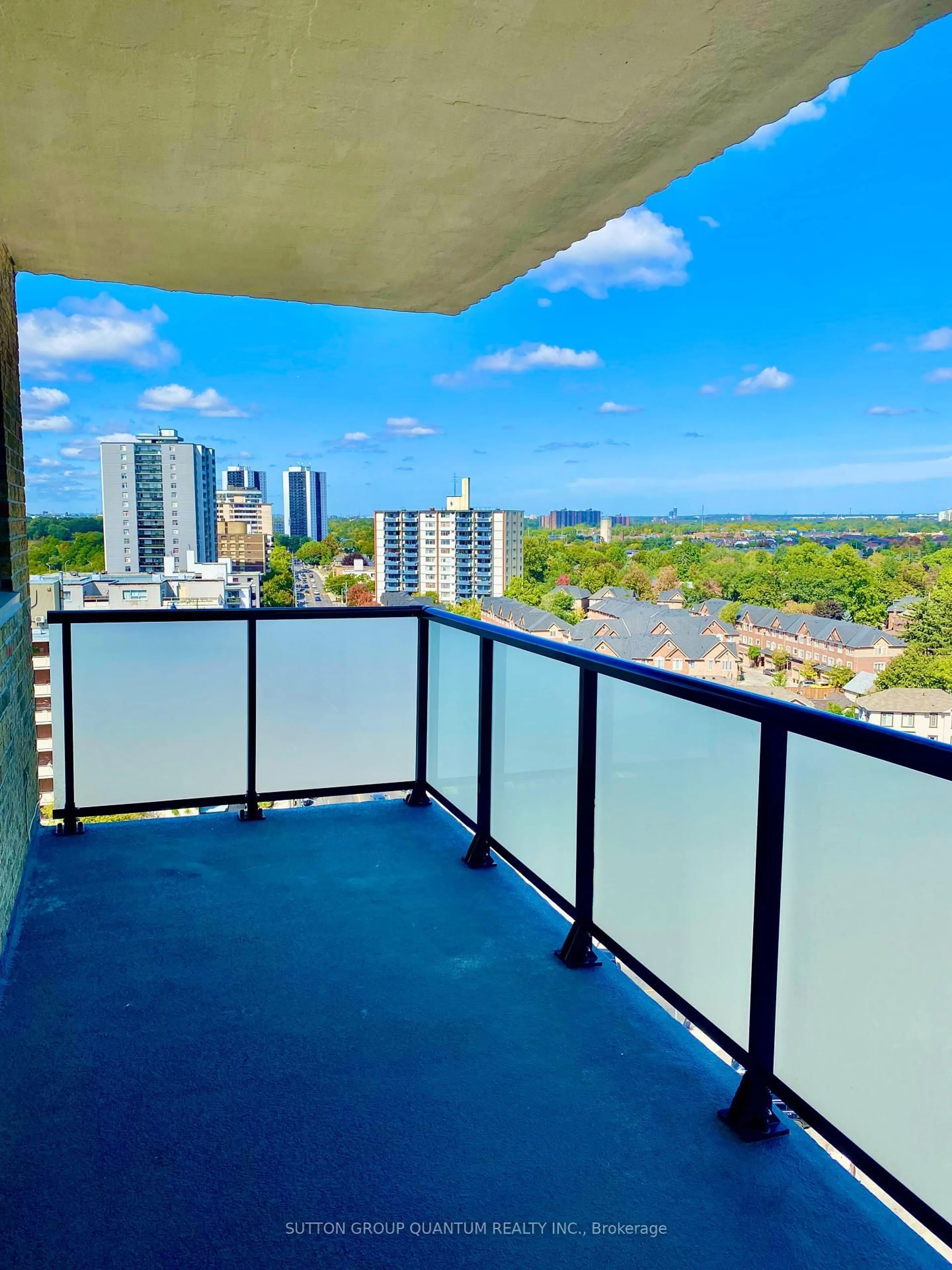 Balcony in the apartment, city buildings view from balcony for 2130 Weston Rd #2, Toronto Ontario M9N 3R9