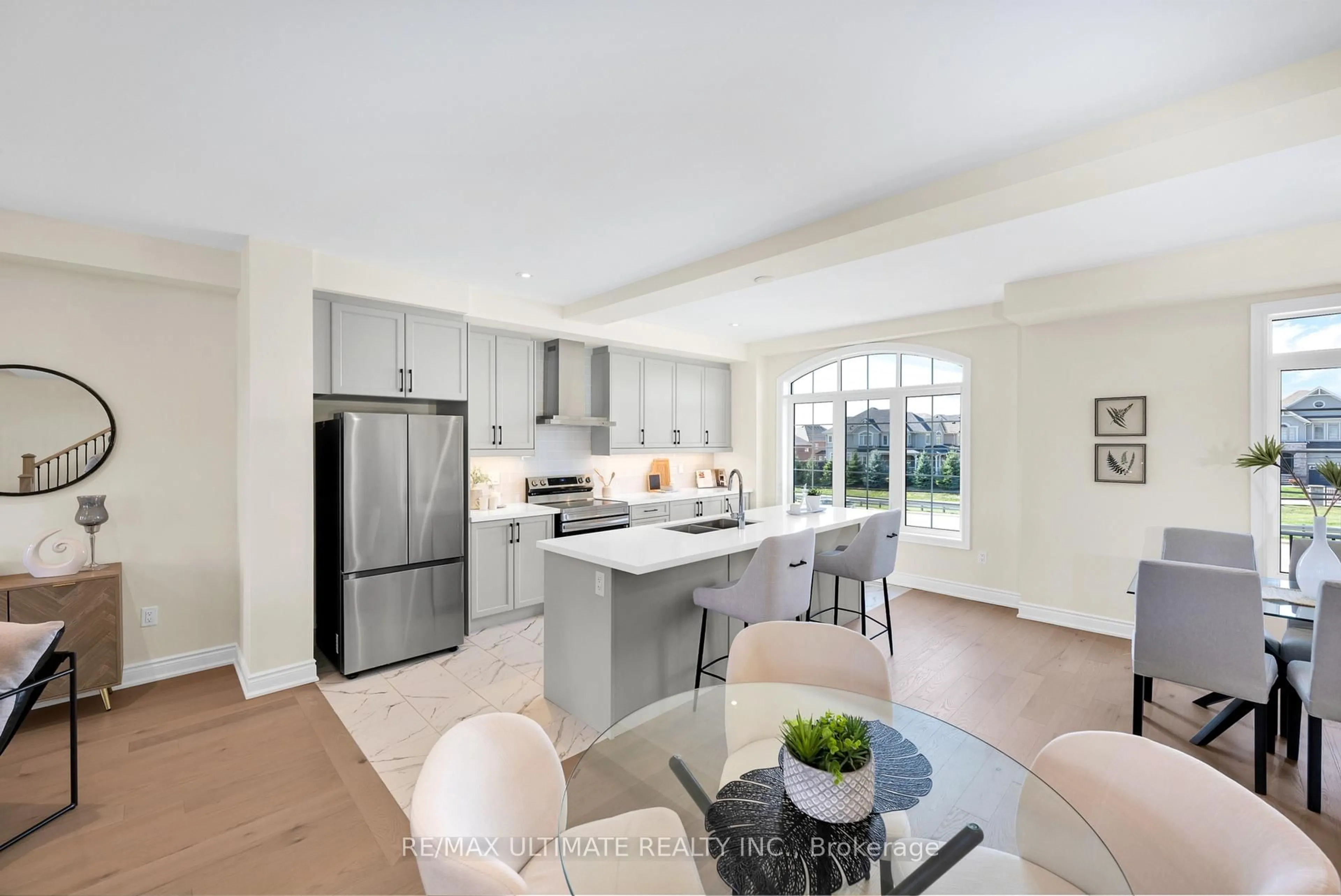 Open concept kitchen, ceramic/tile floor for 67 Hayrake St, Brampton Ontario L6Z 0K1