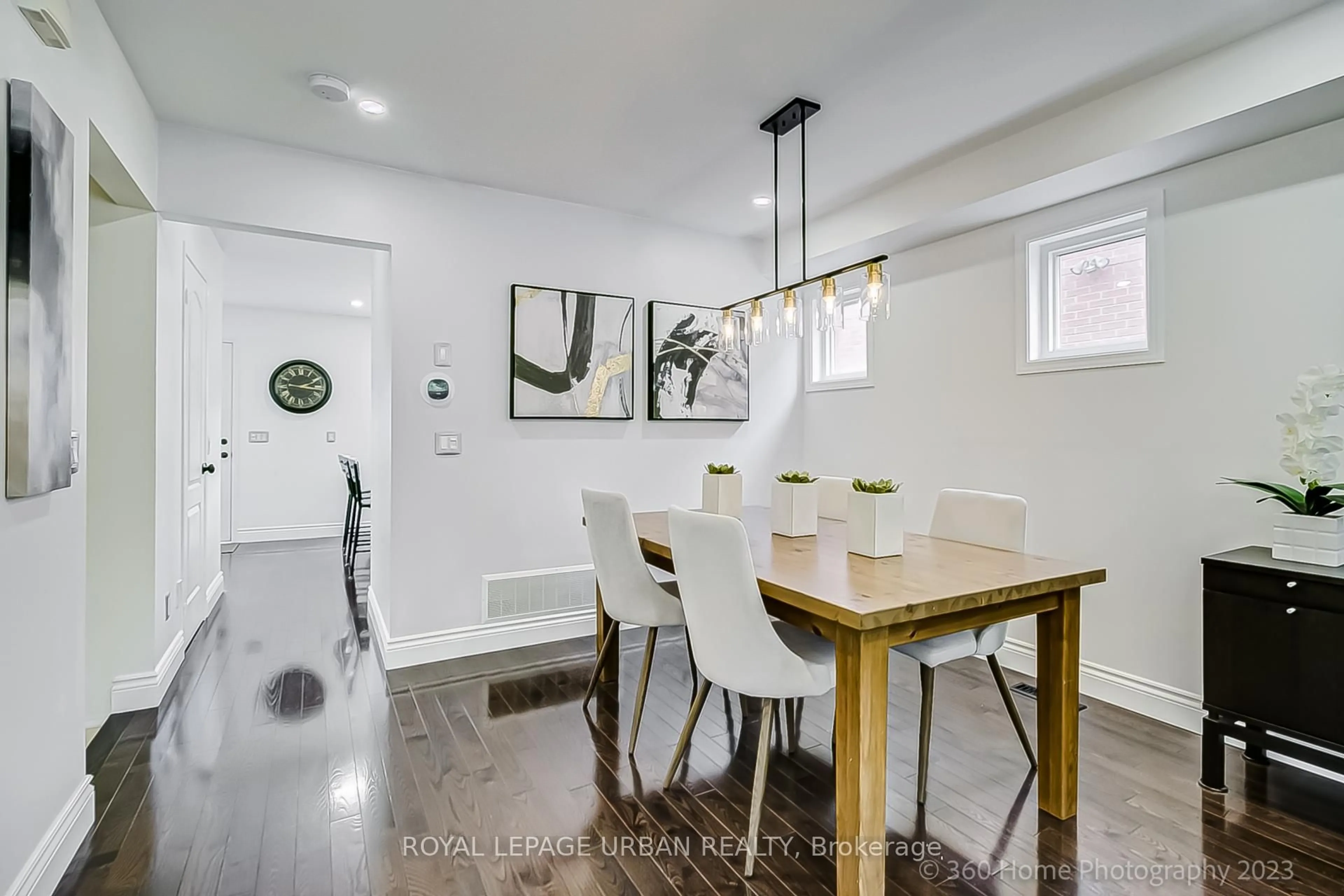 Dining room, wood/laminate floor for 165 Westfield Tr, Oakville Ontario L6H 6H7