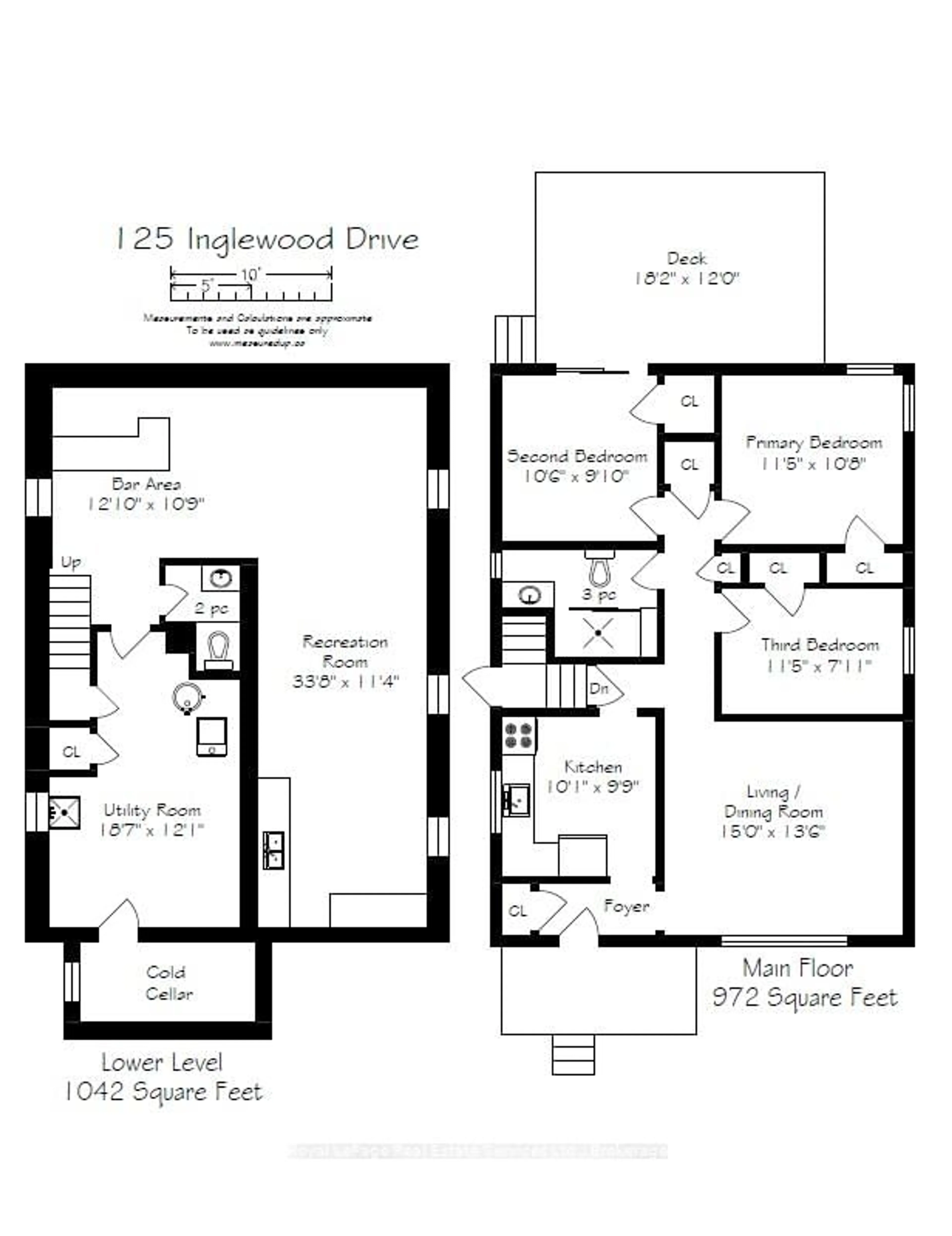 Floor plan for 125 Inglewood Dr, Oakville Ontario L6K 1W8