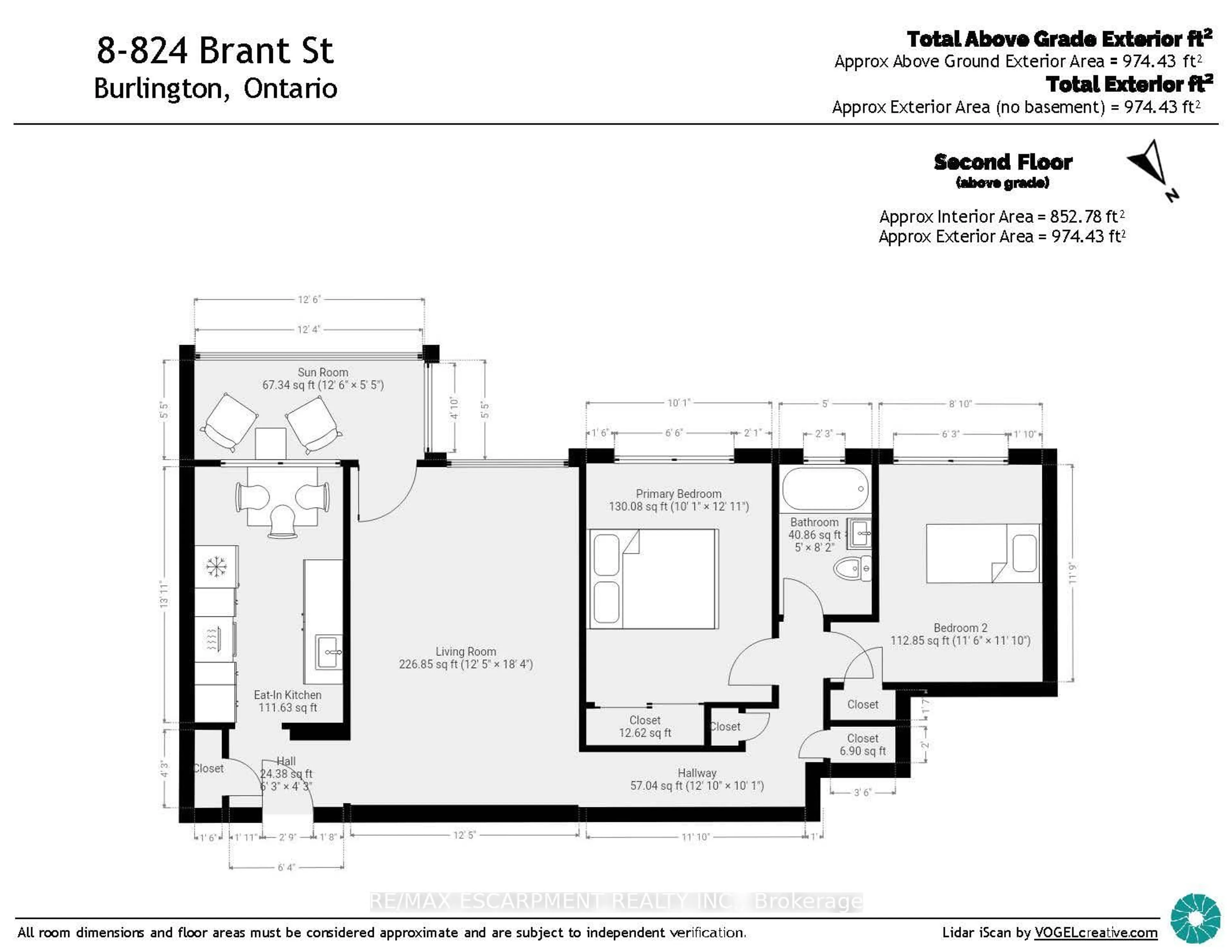 Floor plan for 824 Brant St #8, Burlington Ontario L7R 2J5