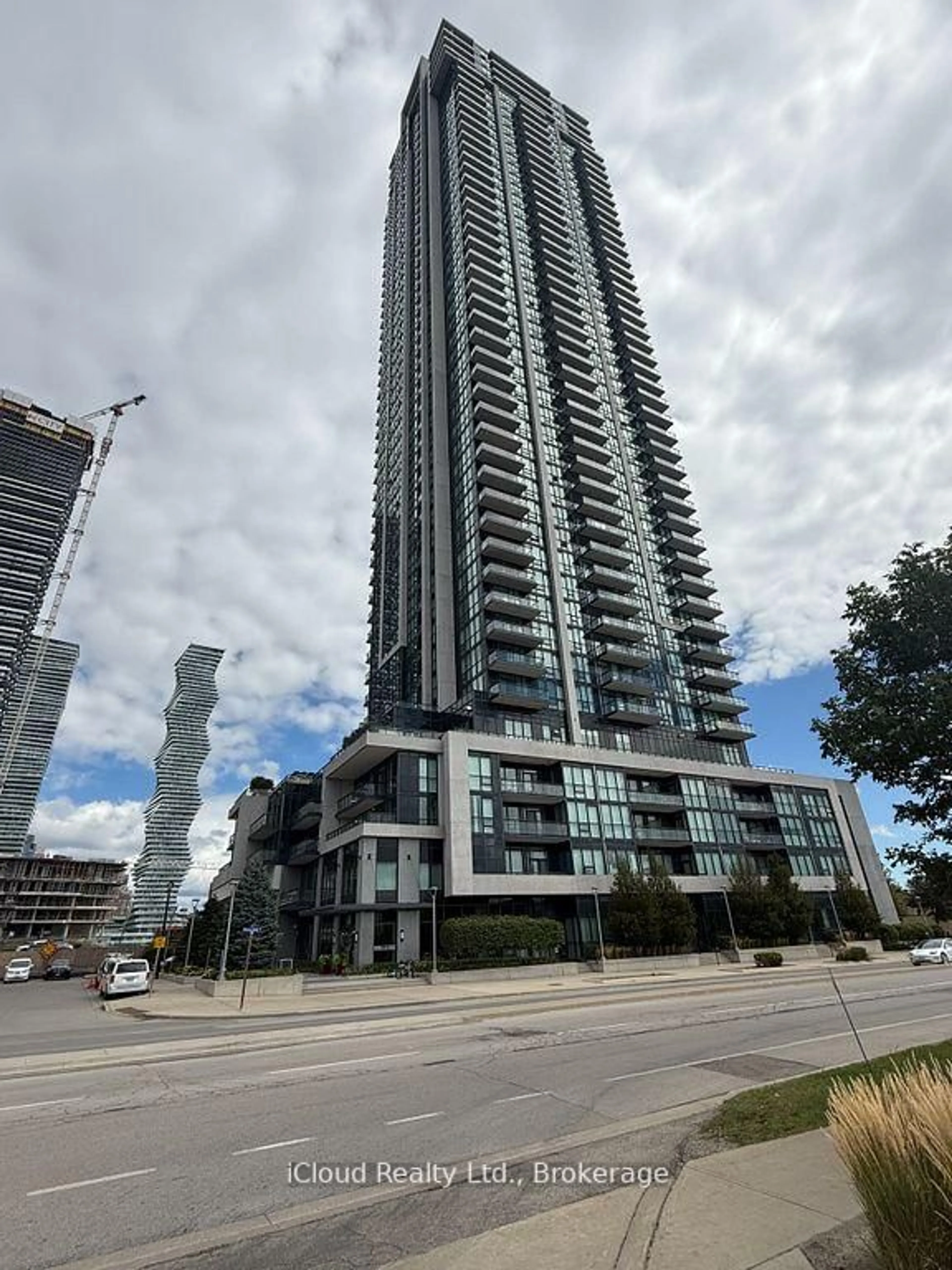 A pic from outside/outdoor area/front of a property/back of a property/a pic from drone, city buildings view from balcony for 3975 Grand Park Dr #2110, Mississauga Ontario L5B 0K4