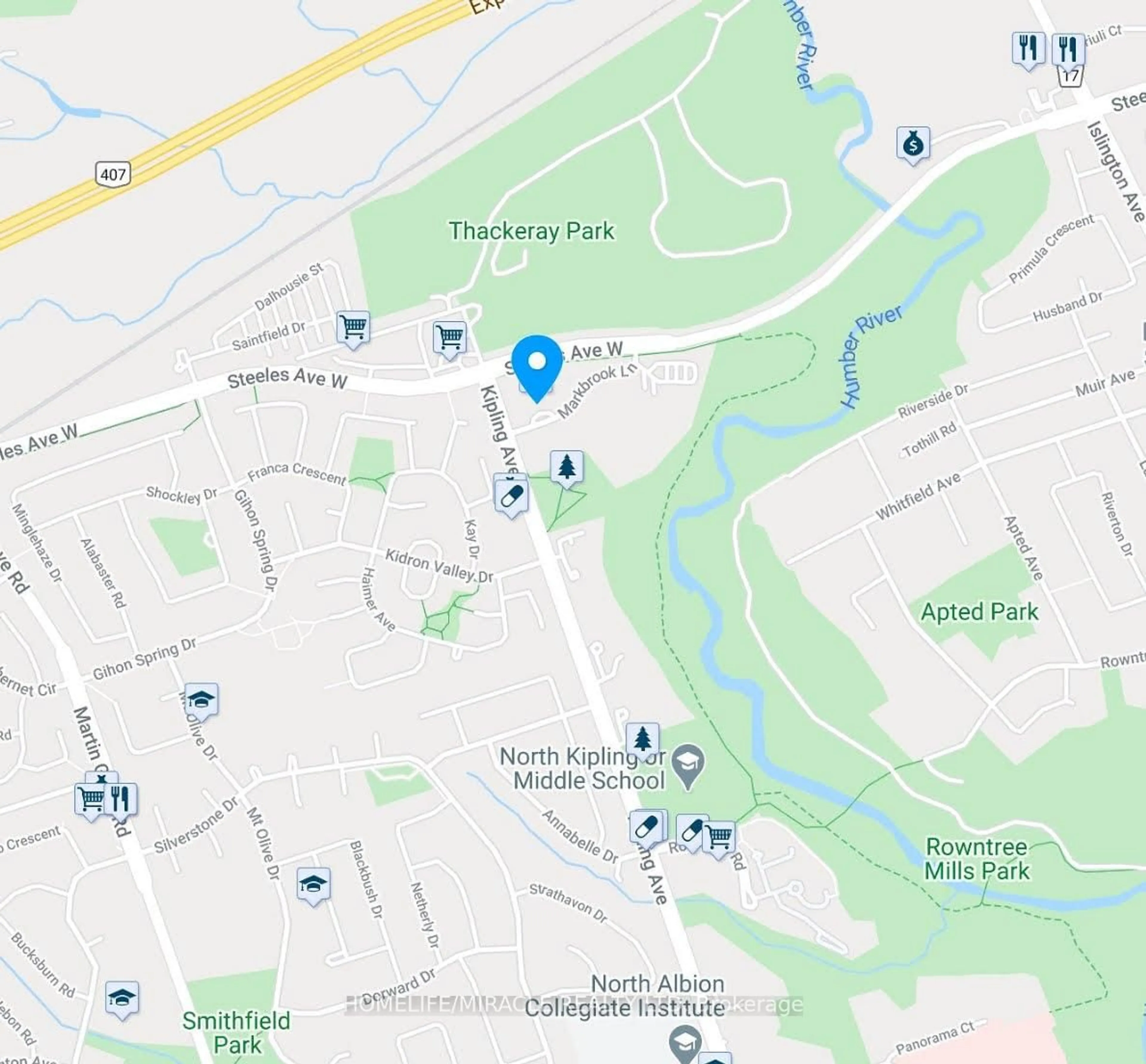 Picture of a map for 10 Markbrook Lane #404, Toronto Ontario M9V 5E3