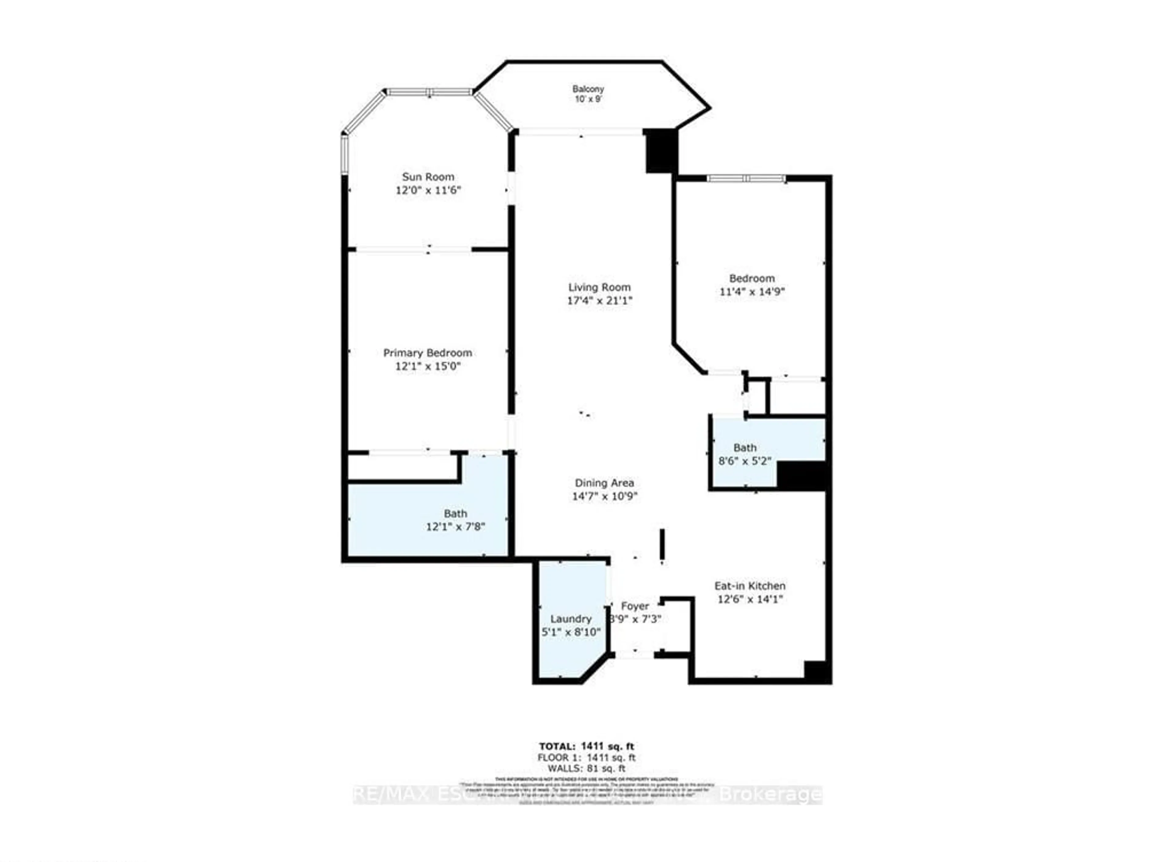 Floor plan for 1201 North Shore Blvd #302, Burlington Ontario L7S 1Z5