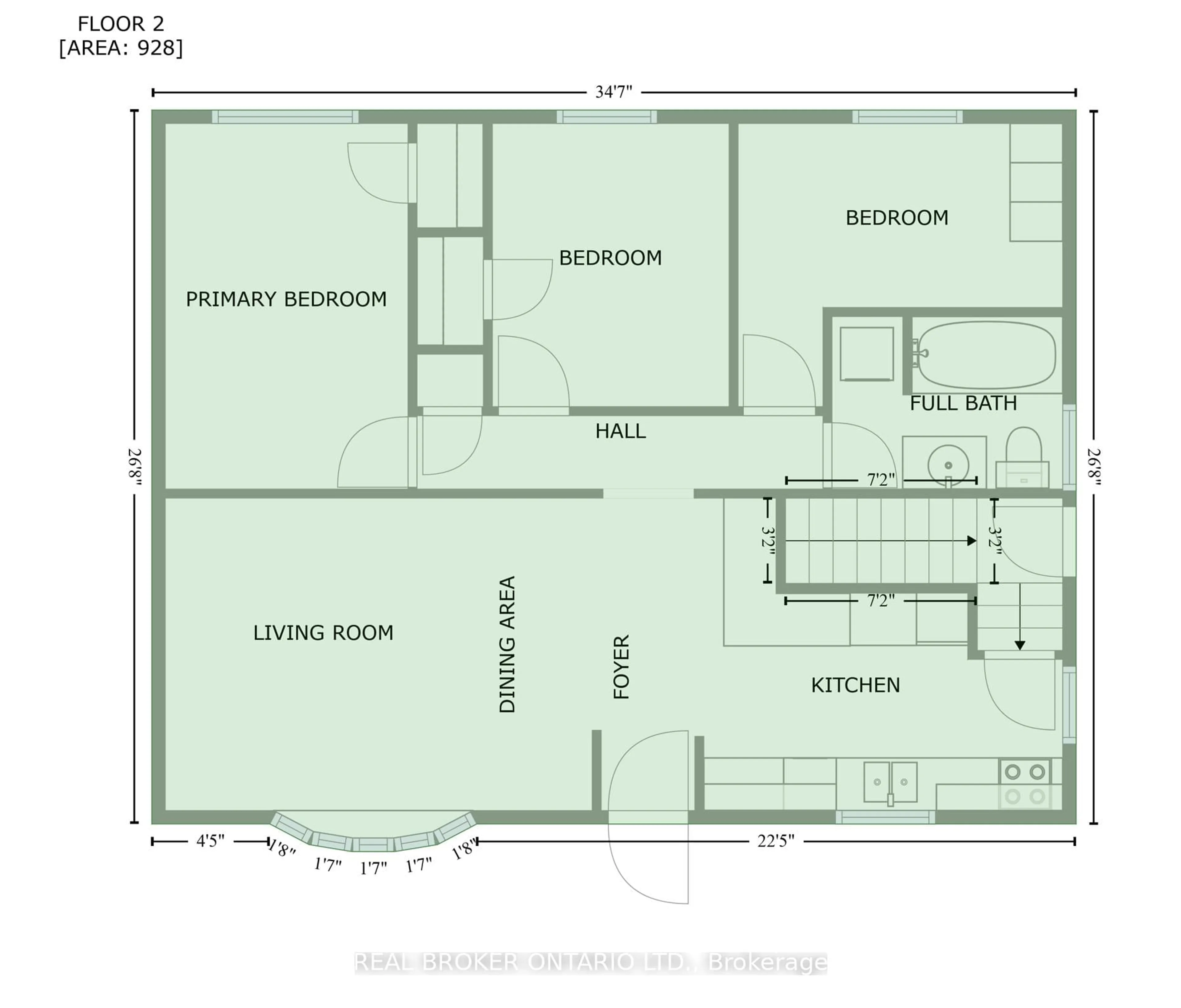 Floor plan for 1314 Fisher Ave, Burlington Ontario L7P 2L6