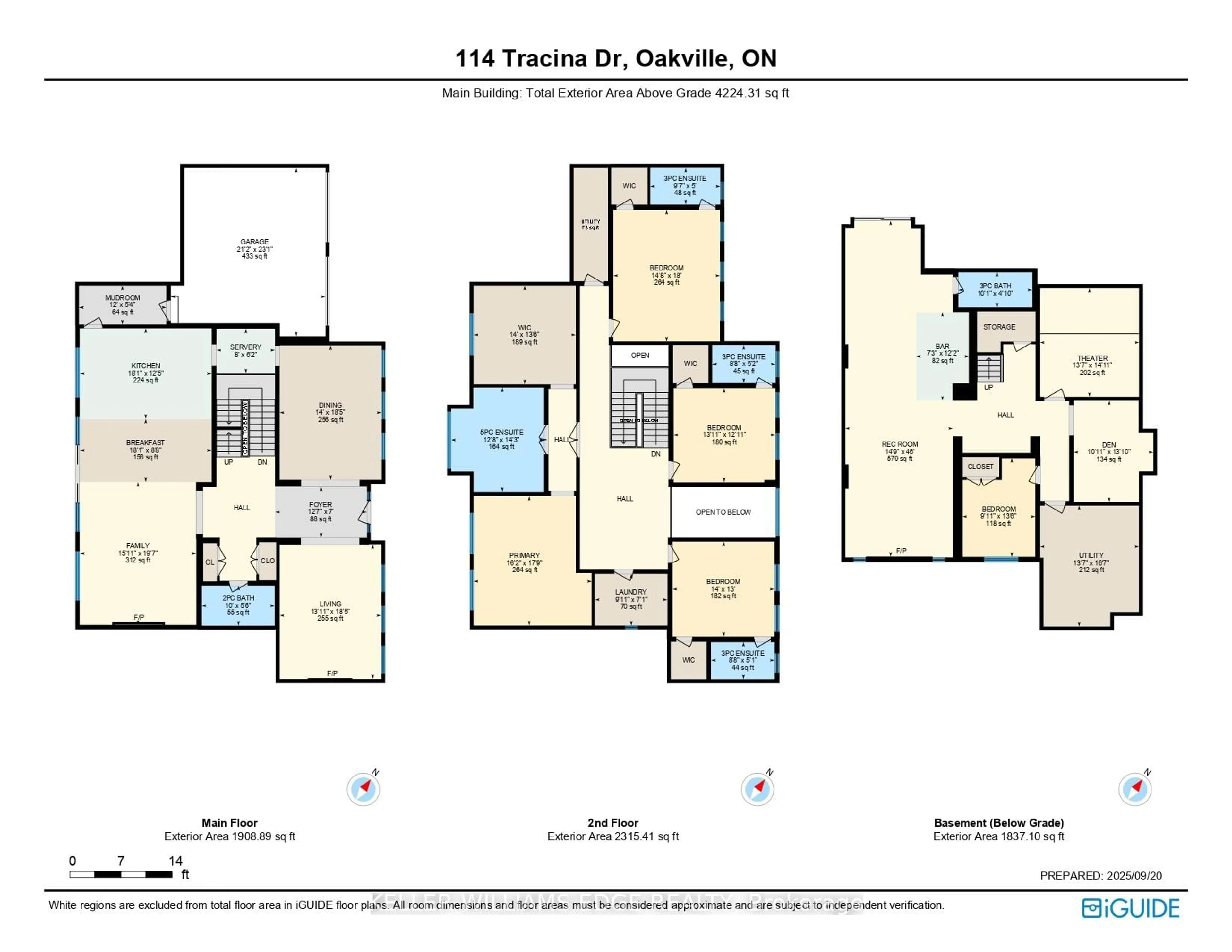 Floor plan for 114 Tracina Dr, Oakville Ontario L6L 4B7