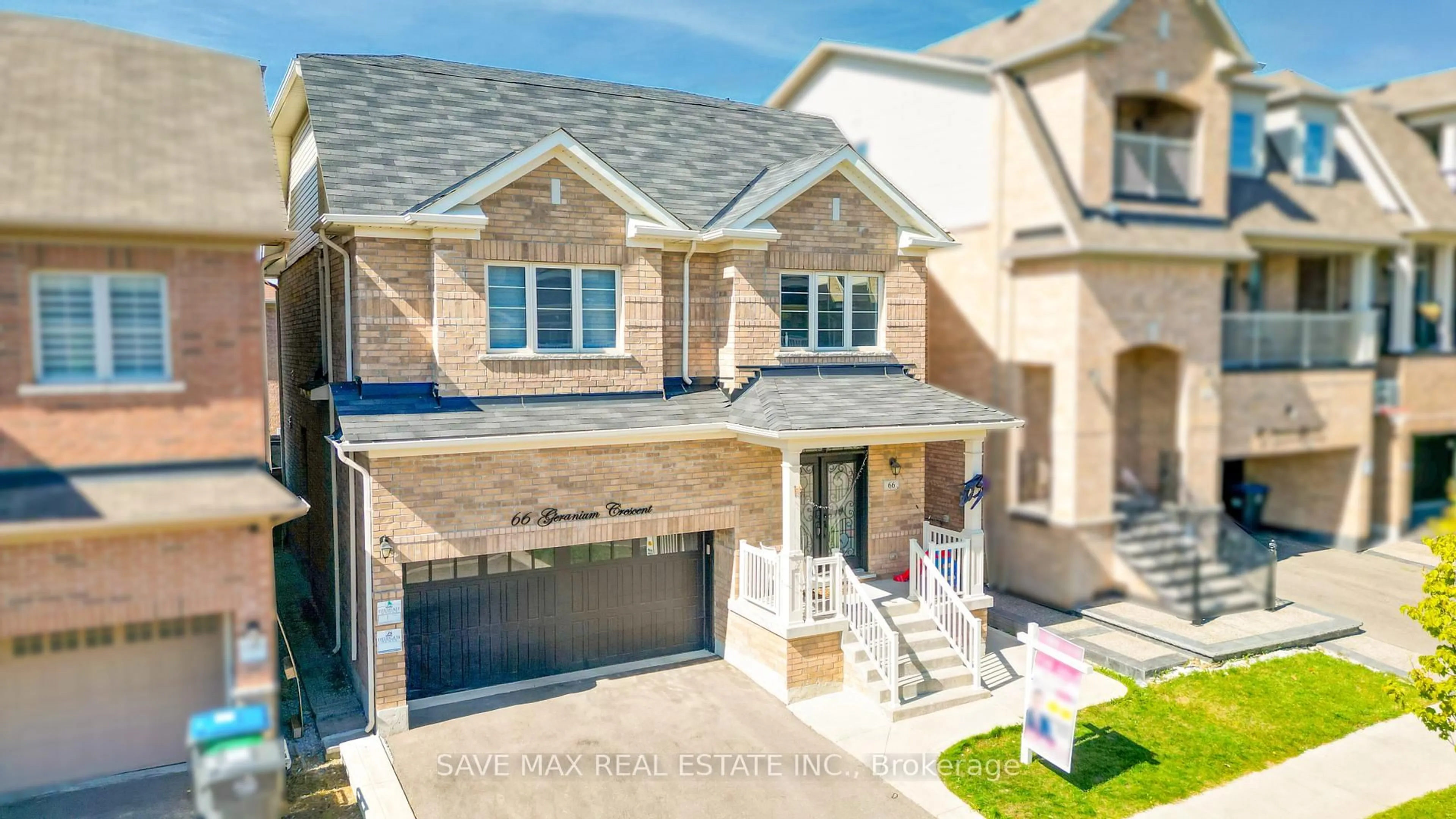 Home with brick exterior material, street for 66 Geranium Cres, Brampton Ontario L6Y 1N8