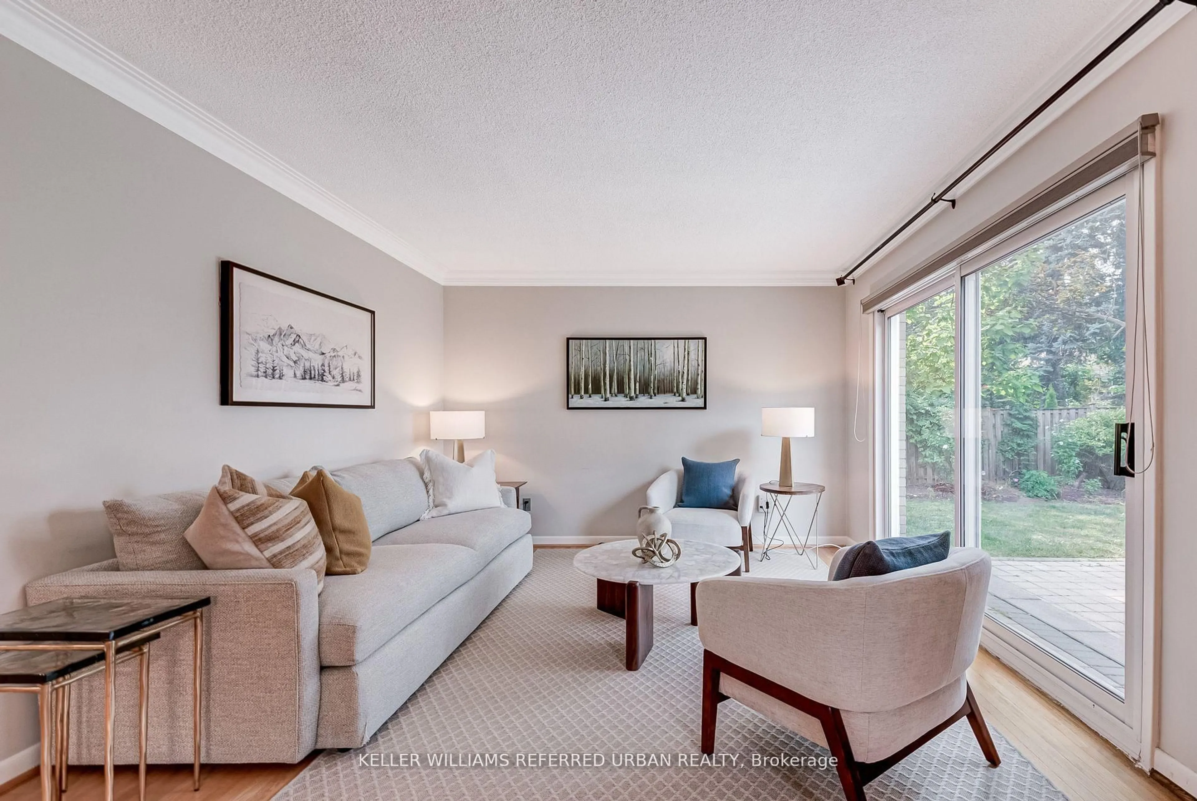 Living room with furniture, unknown for 26 Foxmeadow Rd, Toronto Ontario M9R 1E5