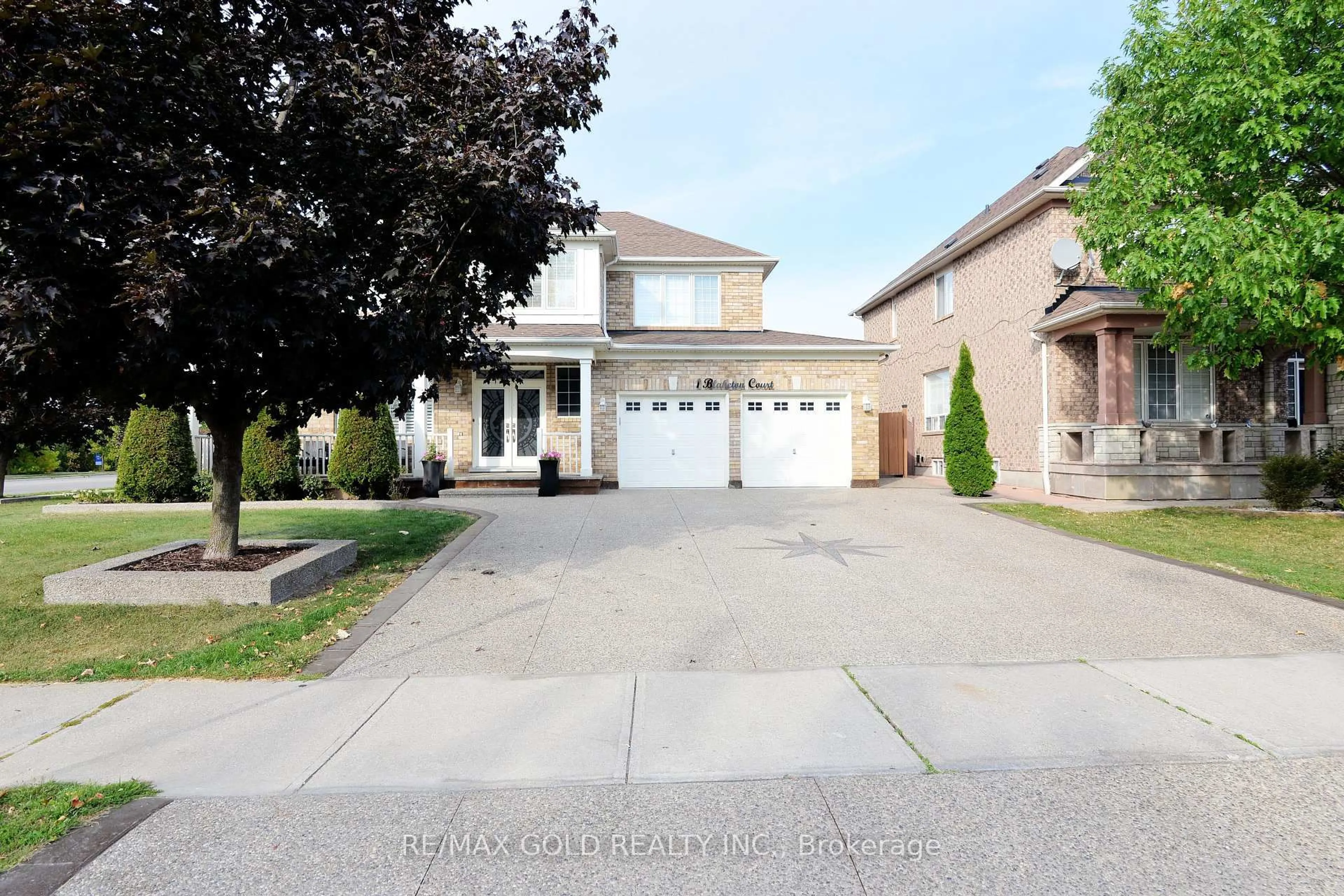 Home with brick exterior material, street for 1 Blaketon Crt, Brampton Ontario L6P 1G4
