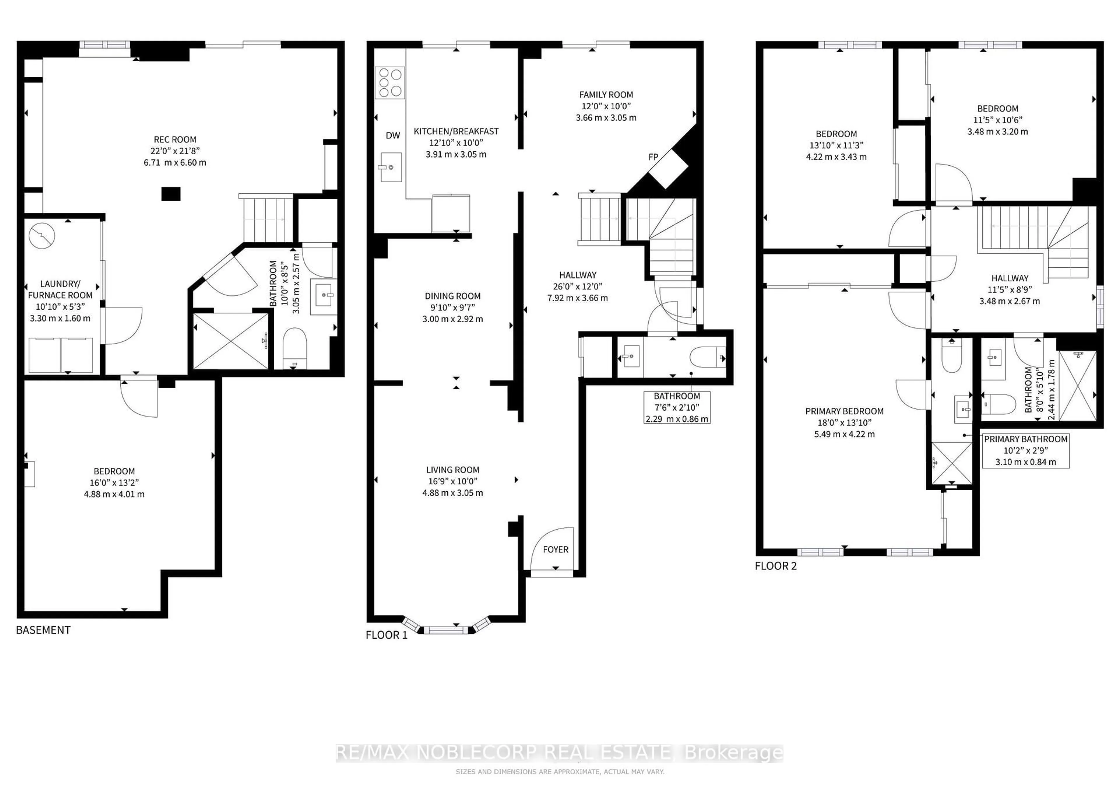 Floor plan for 892 Sweetwater Cres, Mississauga Ontario L5H 4A8