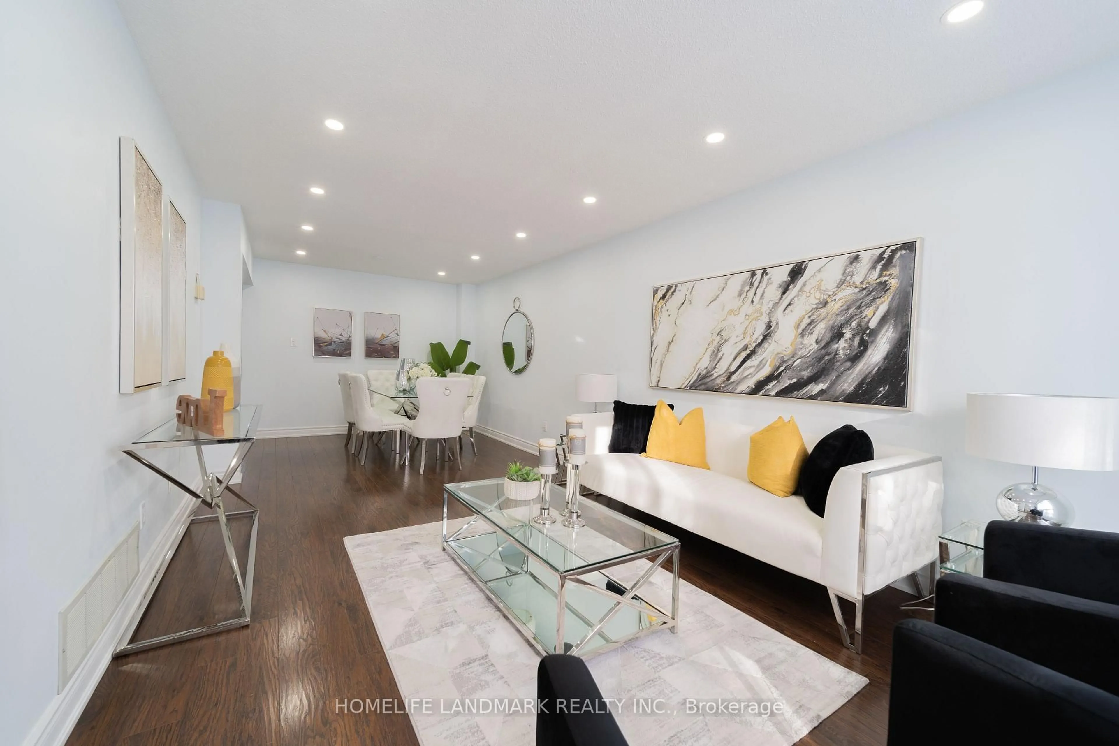 Living room with furniture, wood/laminate floor for 1230 Kirstie Crt, Oakville Ontario L6H 5C3