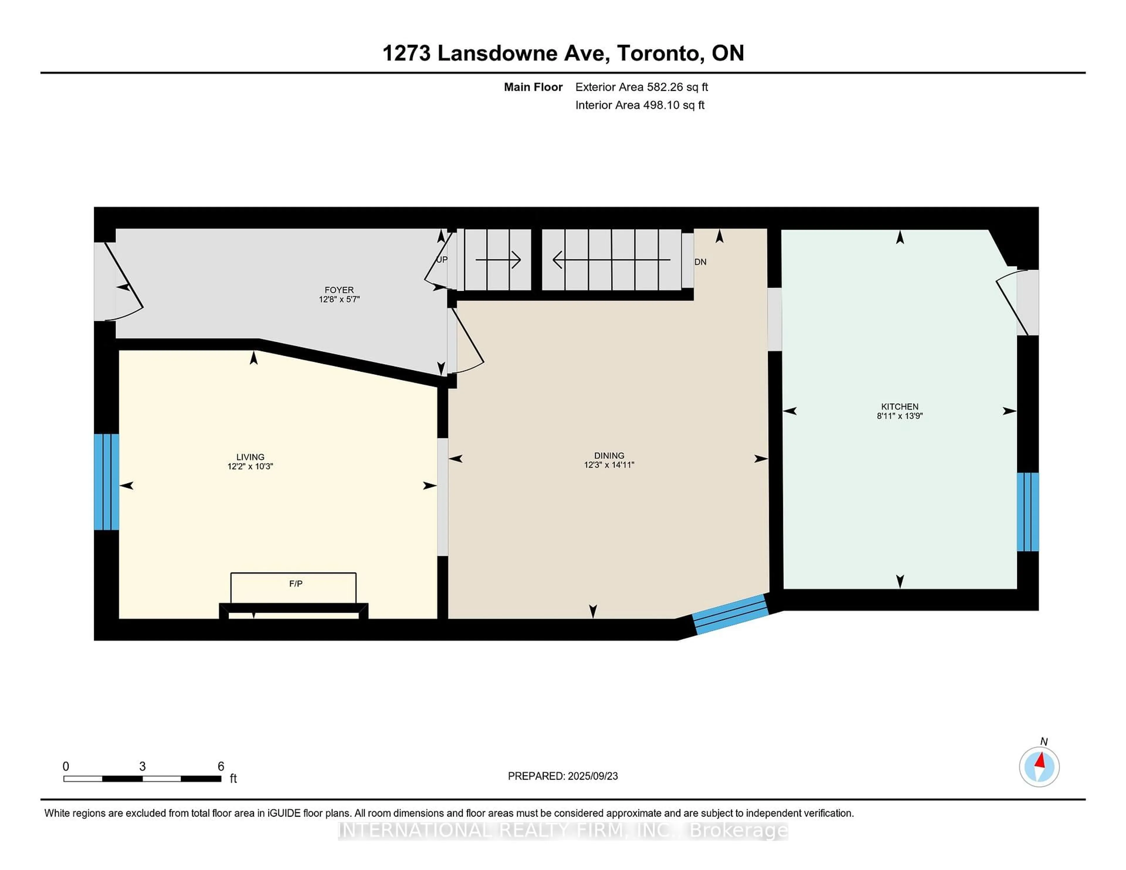 Floor plan for 1273 Lansdowne Ave, Toronto Ontario M6H 3Z9