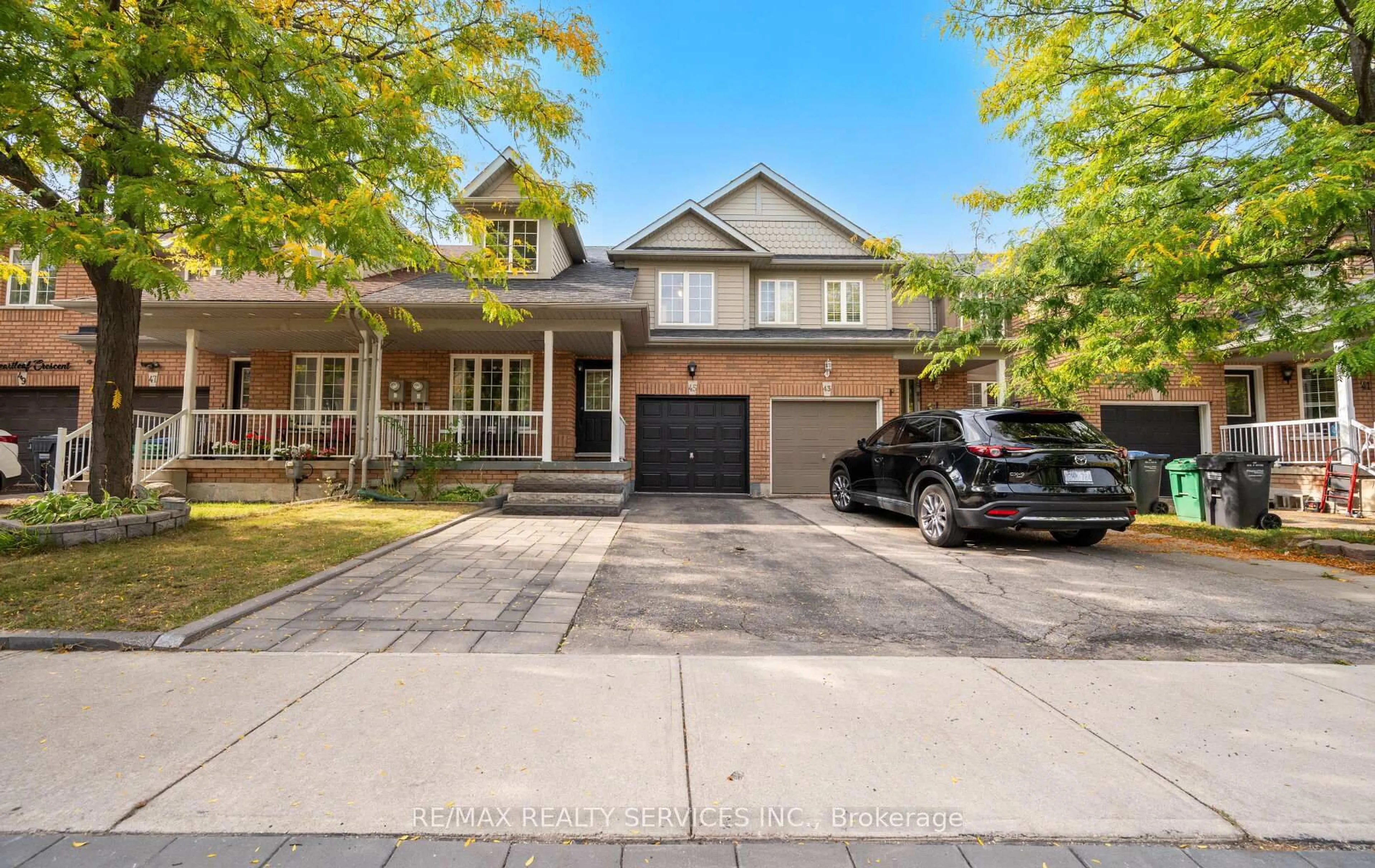 Home with brick exterior material, street for 45 Heartleaf Cres, Brampton Ontario L7A 2B7