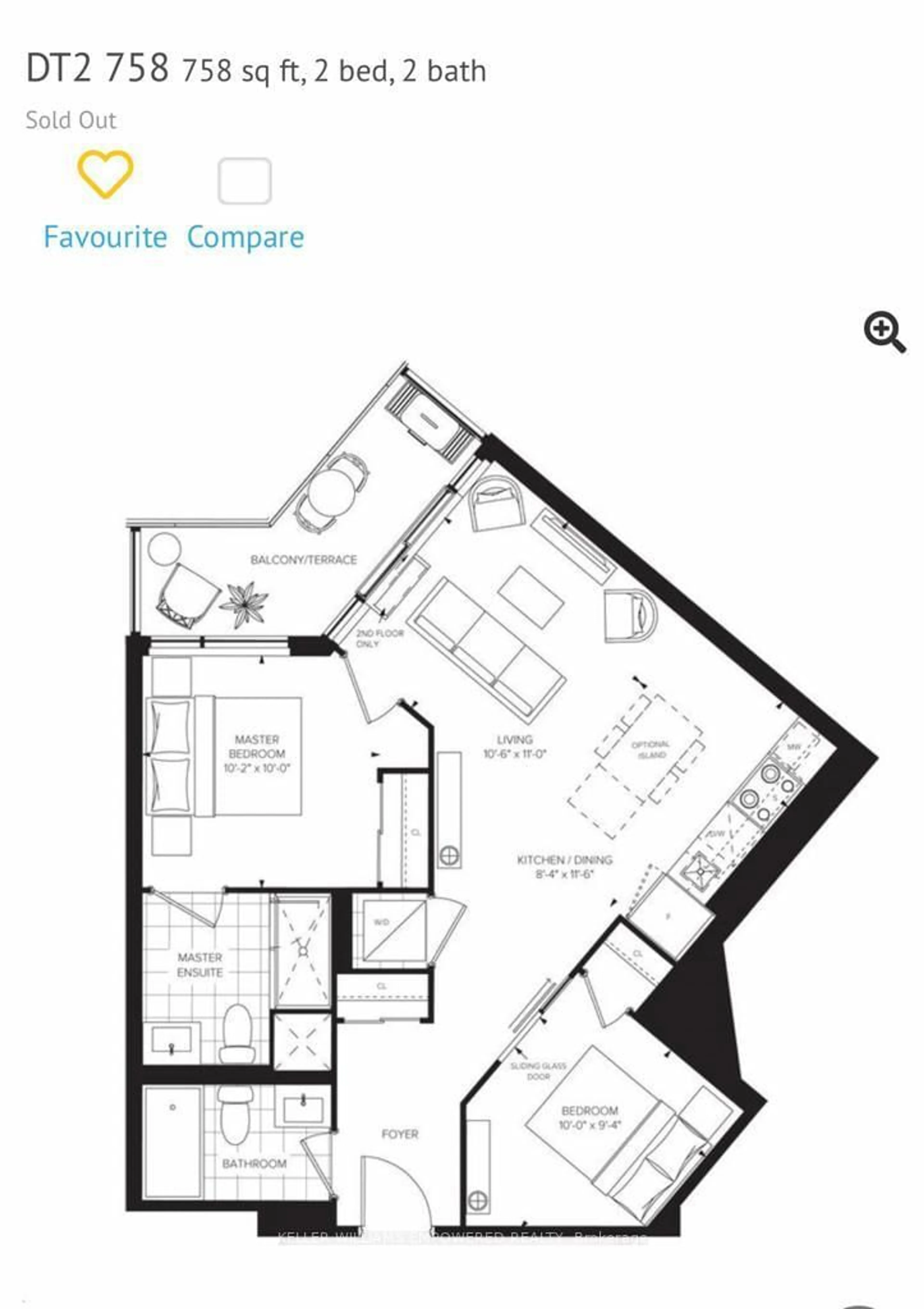 Floor plan for 395 Dundas St #537, Oakville Ontario L6M 5R8