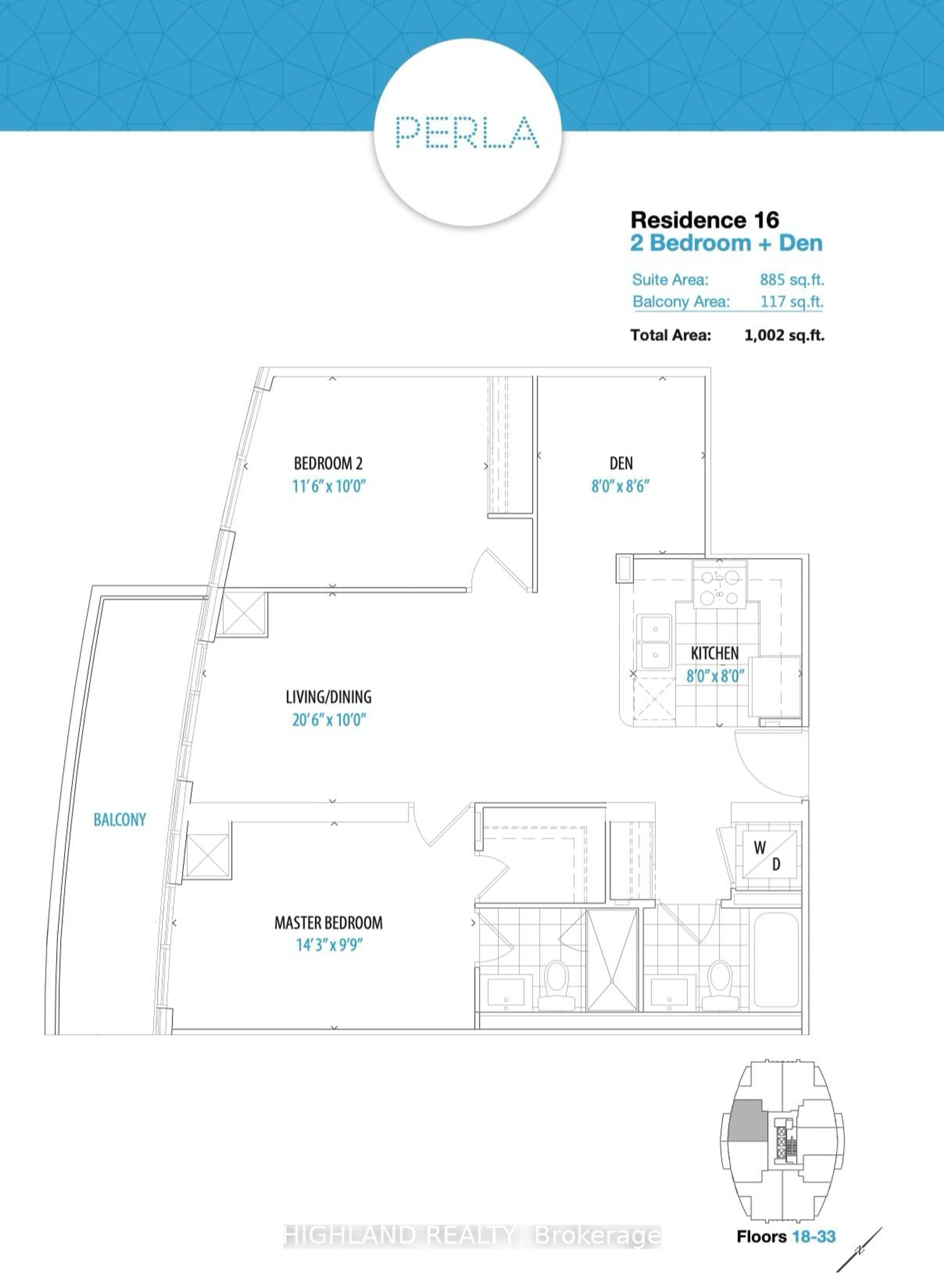 Floor plan for 35 Watergarden Dr #1816, Mississauga Ontario L5R 0G8