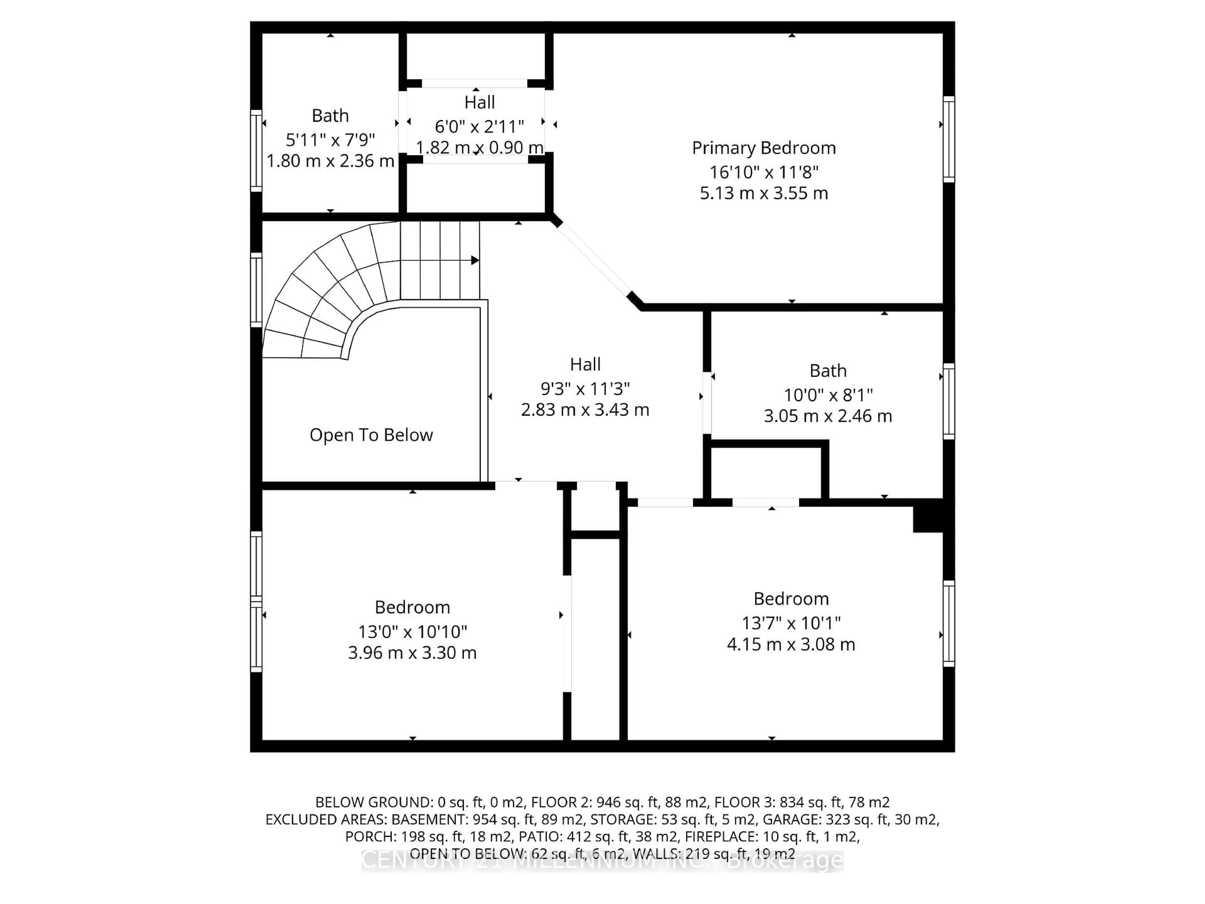 Floor plan for 116 Wexford Rd, Brampton Ontario L6Z 2T5