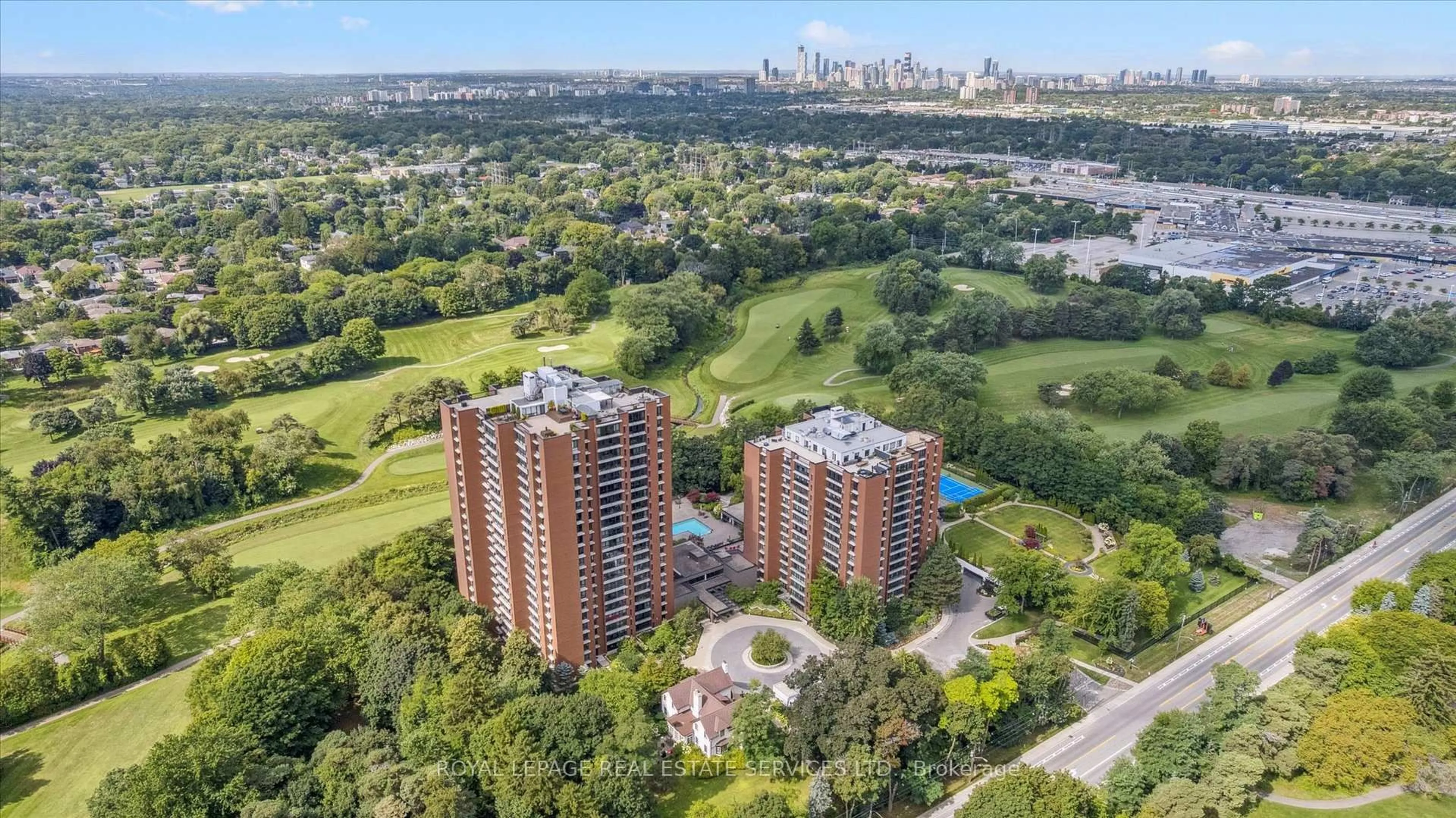 A pic from outside/outdoor area/front of a property/back of a property/a pic from drone, city buildings view from balcony for 1400 Dixie Rd #613, Mississauga Ontario L5E 3E1