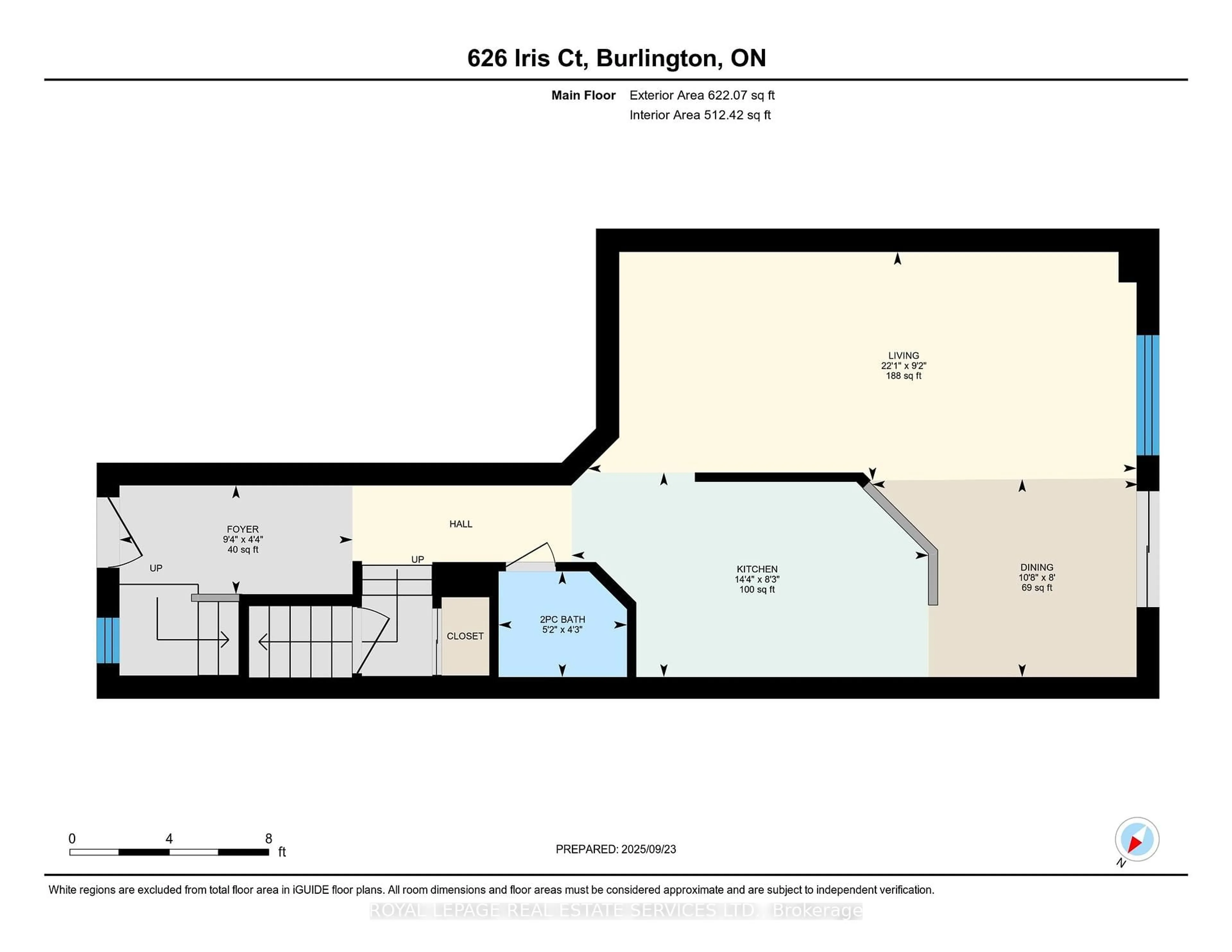 Floor plan for 626 Iris Crt, Burlington Ontario L7L 7A1