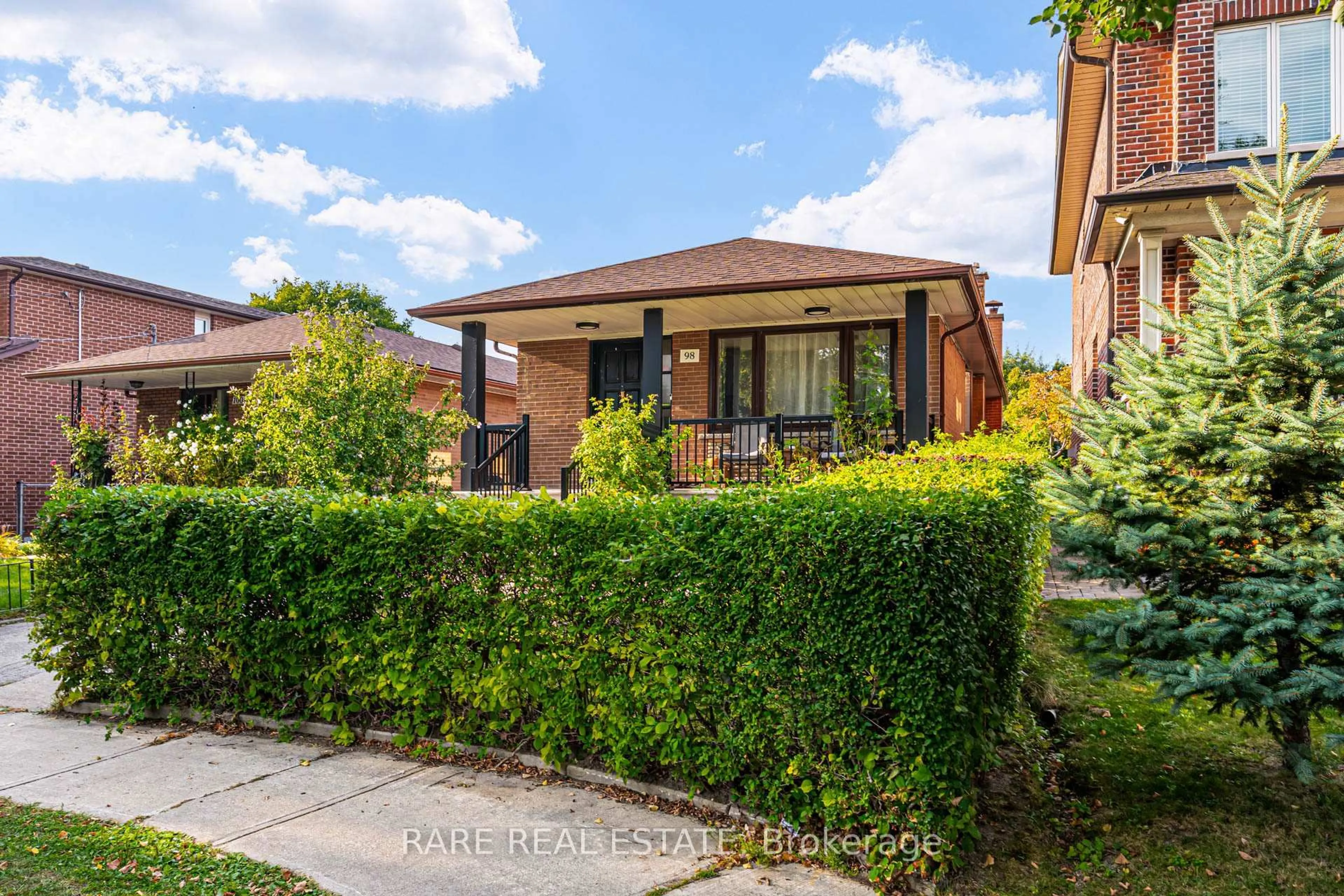 Home with brick exterior material, street for 98 Hay Ave, Toronto Ontario M8Z 1G4