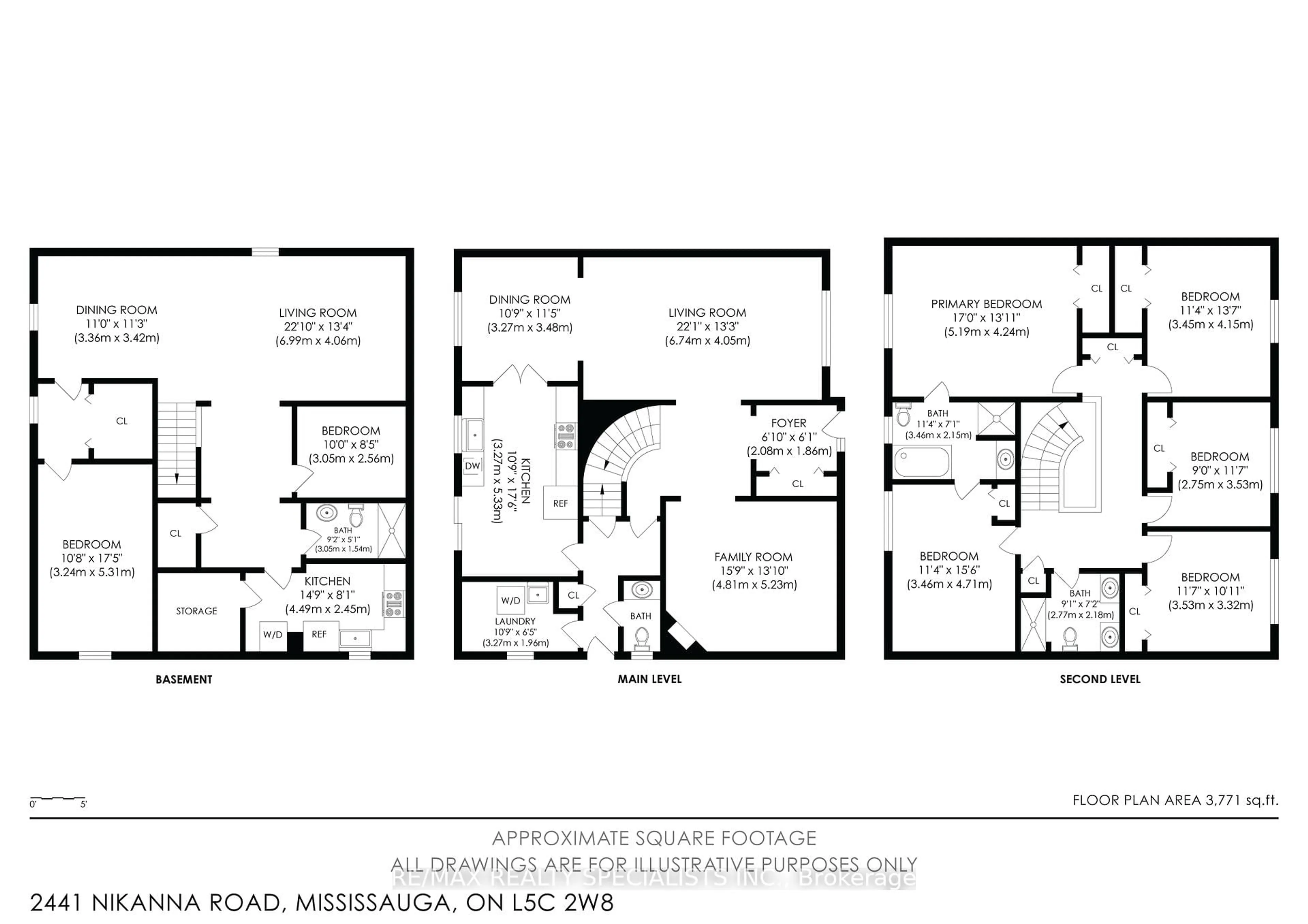 Floor plan for 2441 Nikanna Rd, Mississauga Ontario L5C 2W8