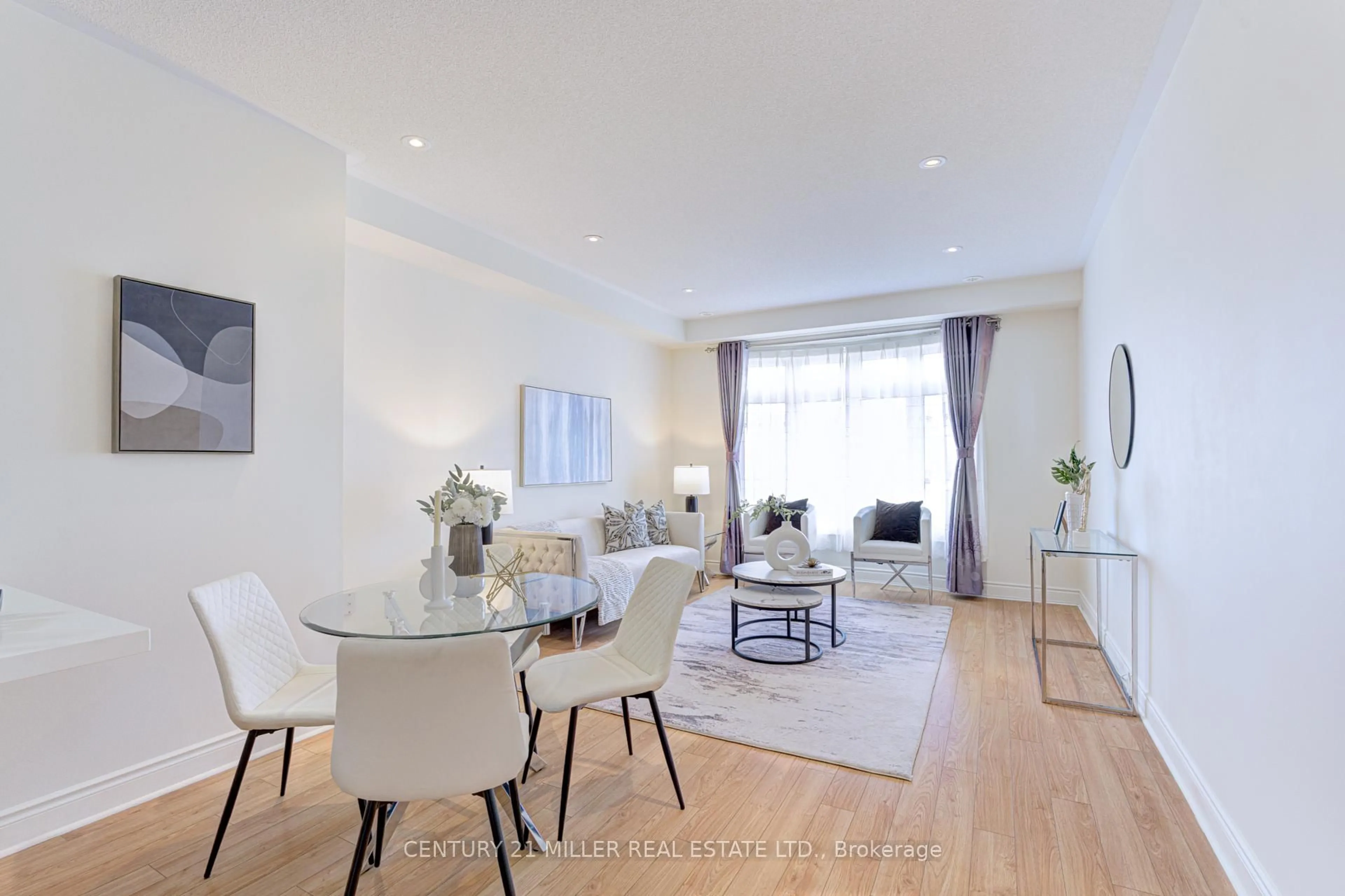 Living room with furniture, wood/laminate floor for 2419 Baronwood Dr, Oakville Ontario L6M 0J7