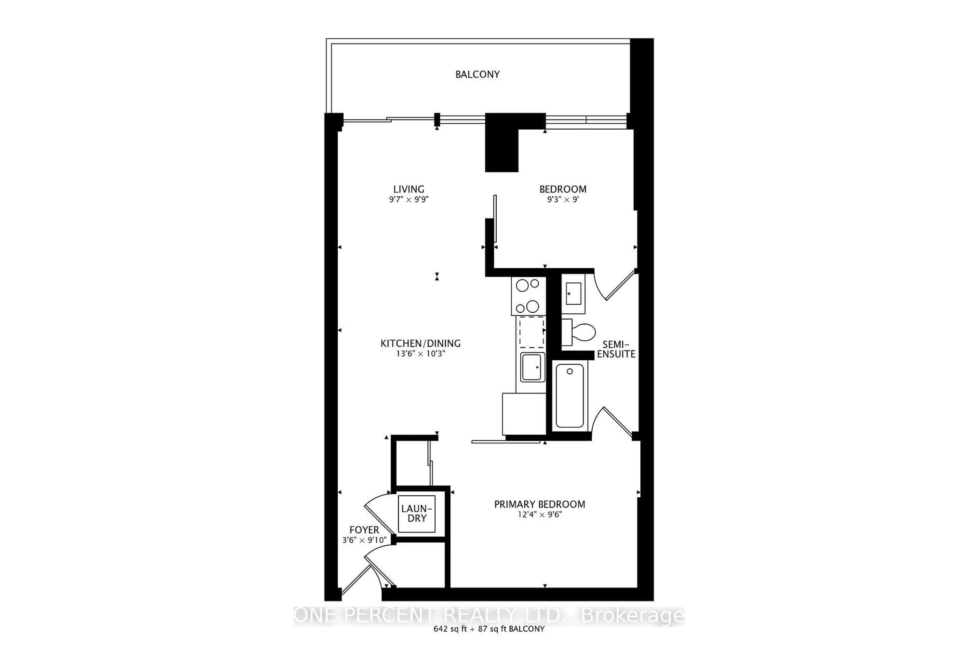 Floor plan for 38 Joe Shuster Way #723, Toronto Ontario M6K 0A5
