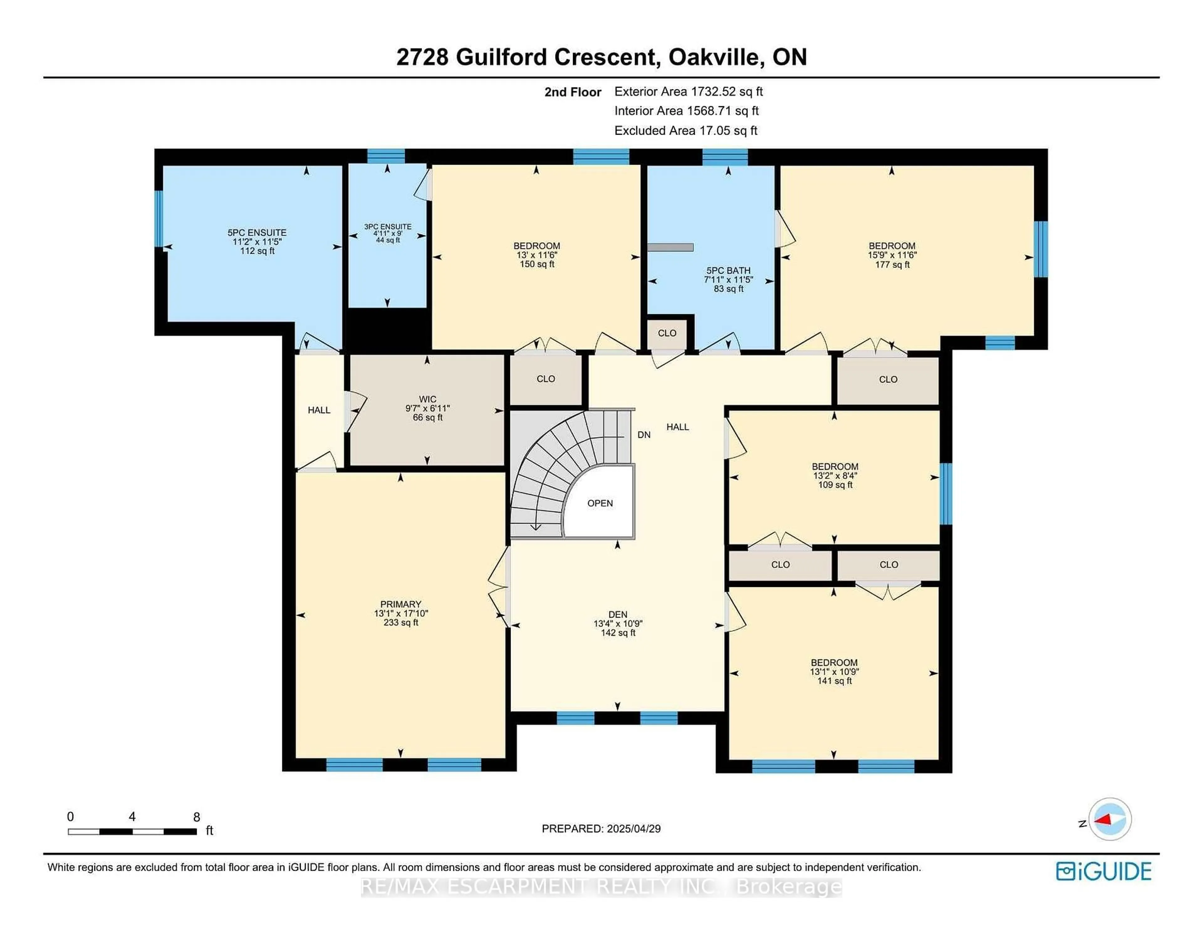 Floor plan for 2728 Guilford Cres, Oakville Ontario L6J 6Z8