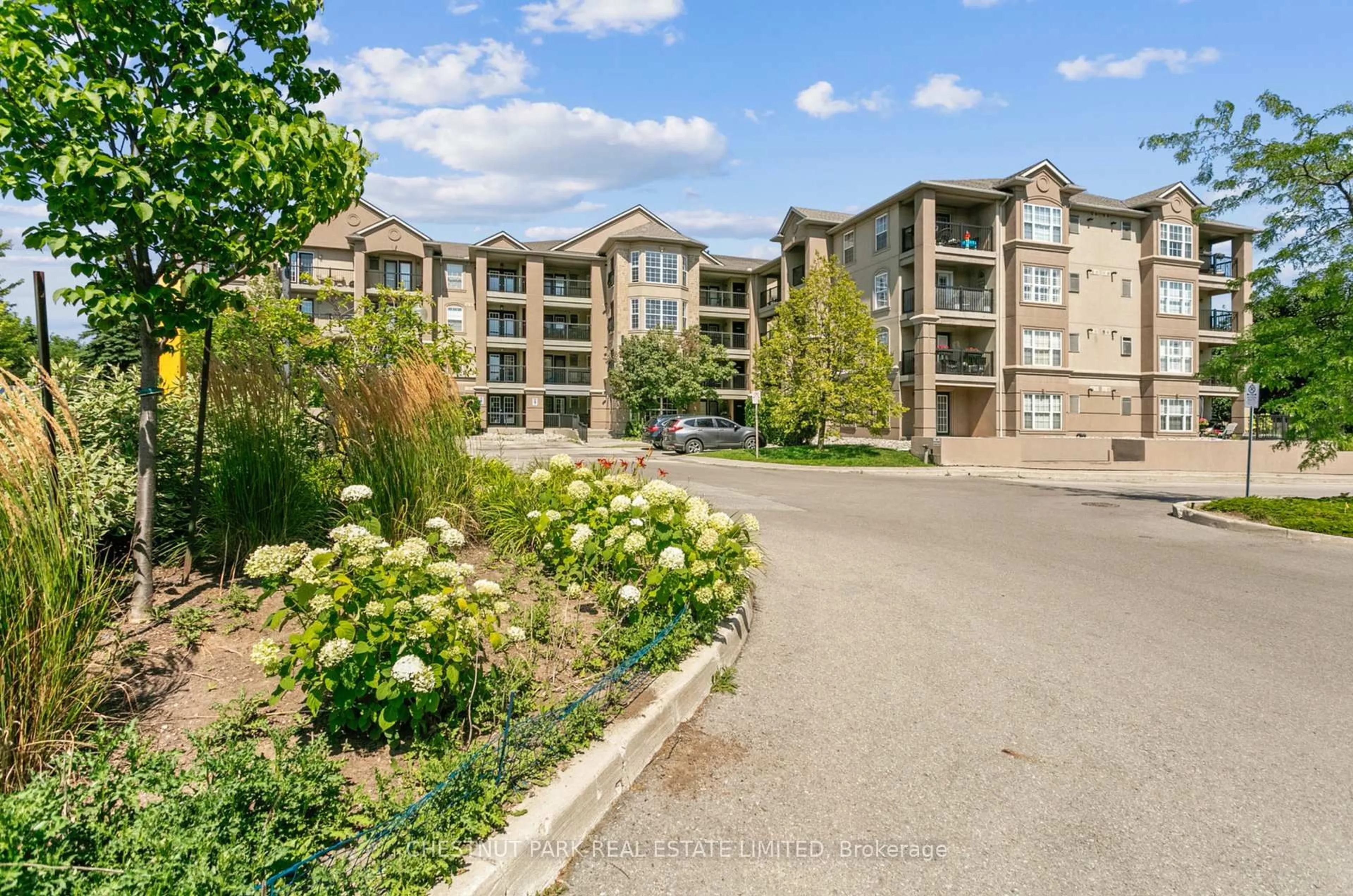 A pic from outside/outdoor area/front of a property/back of a property/a pic from drone, water/lake/river/ocean view for 2055 Appleby Line #306, Burlington Ontario L7L 7H1