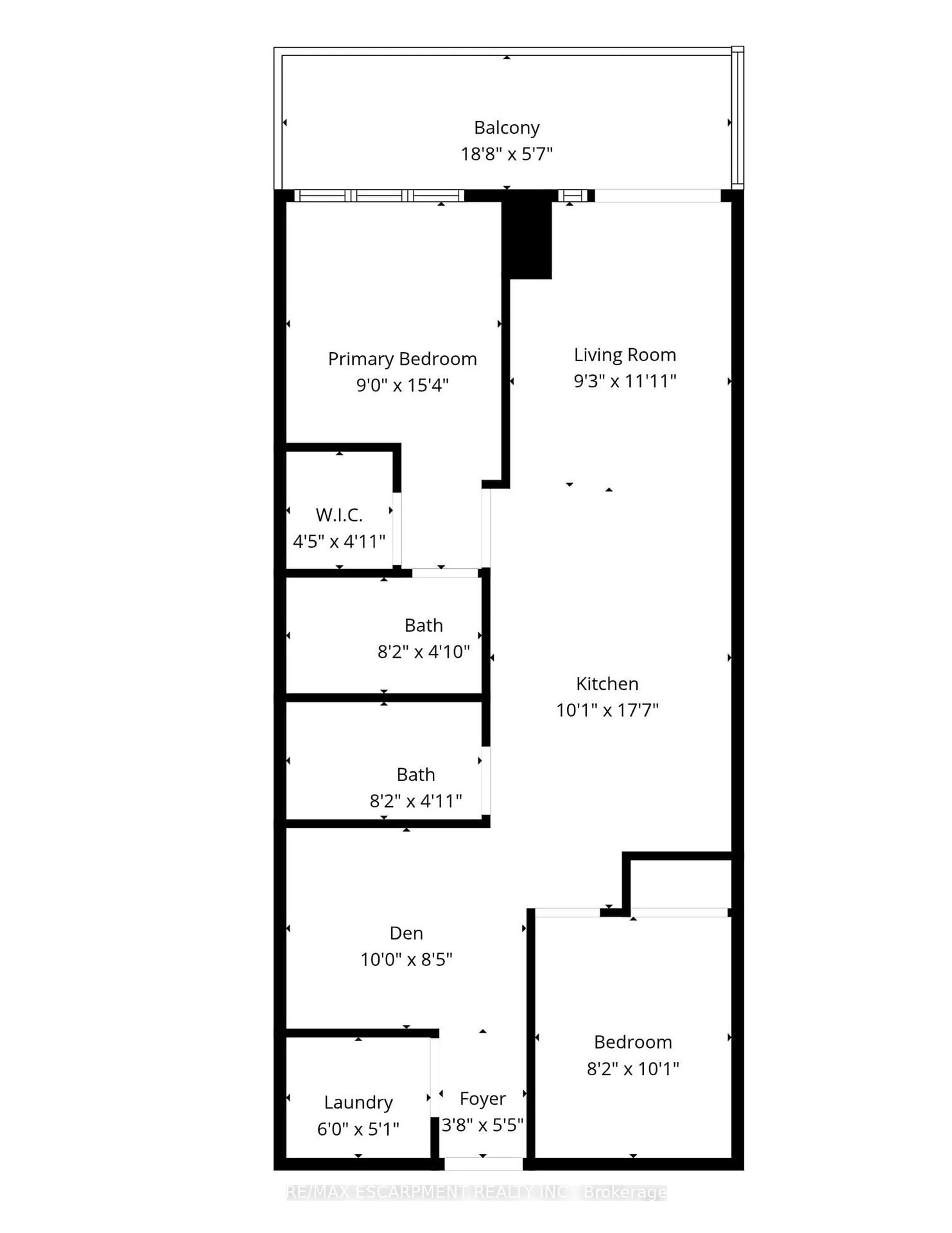 Floor plan for 3210 DAKOTA Common #A220, Burlington Ontario L7M 2A8