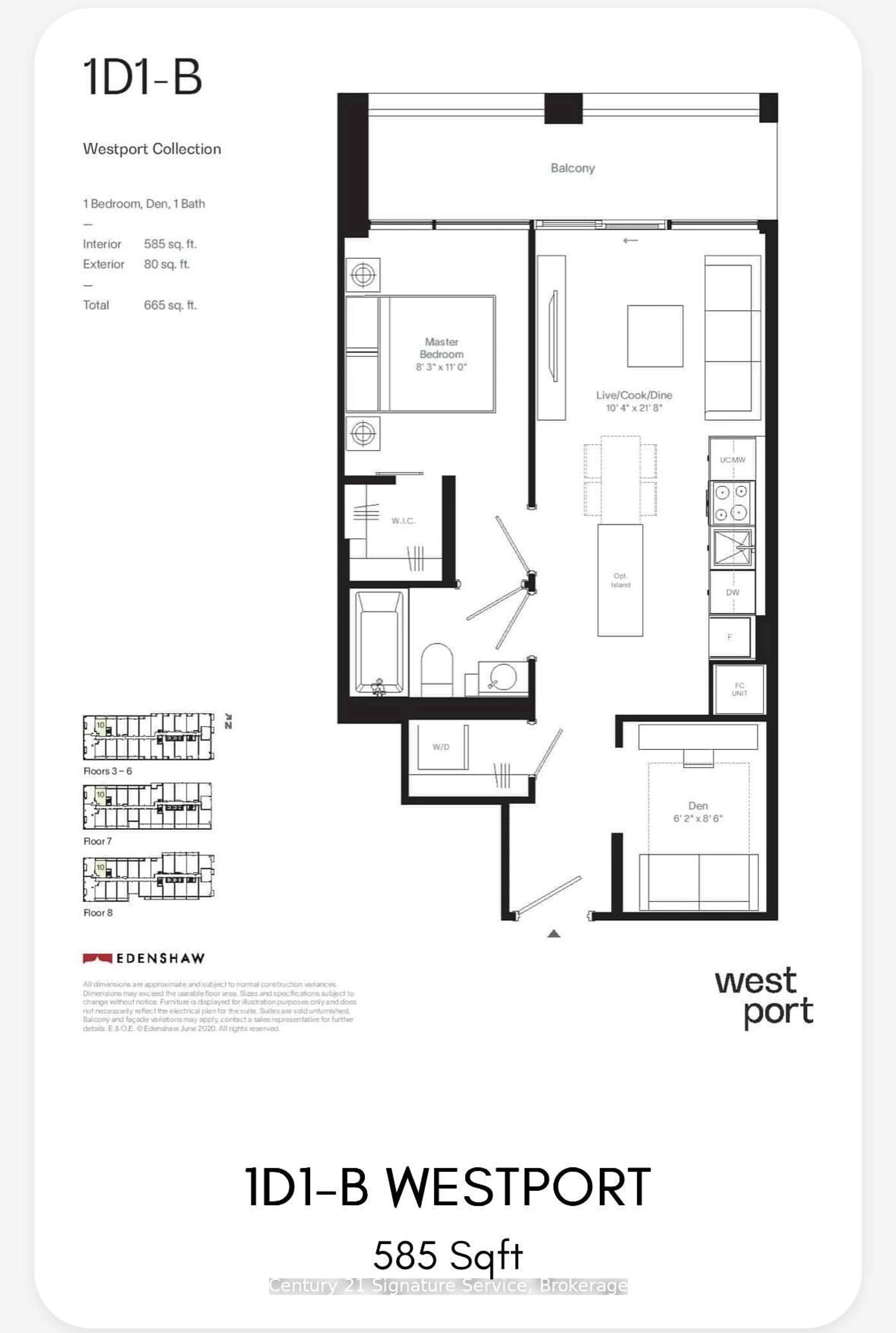 Floor plan for 28 Ann St #410, Mississauga Ontario L5G 0E1