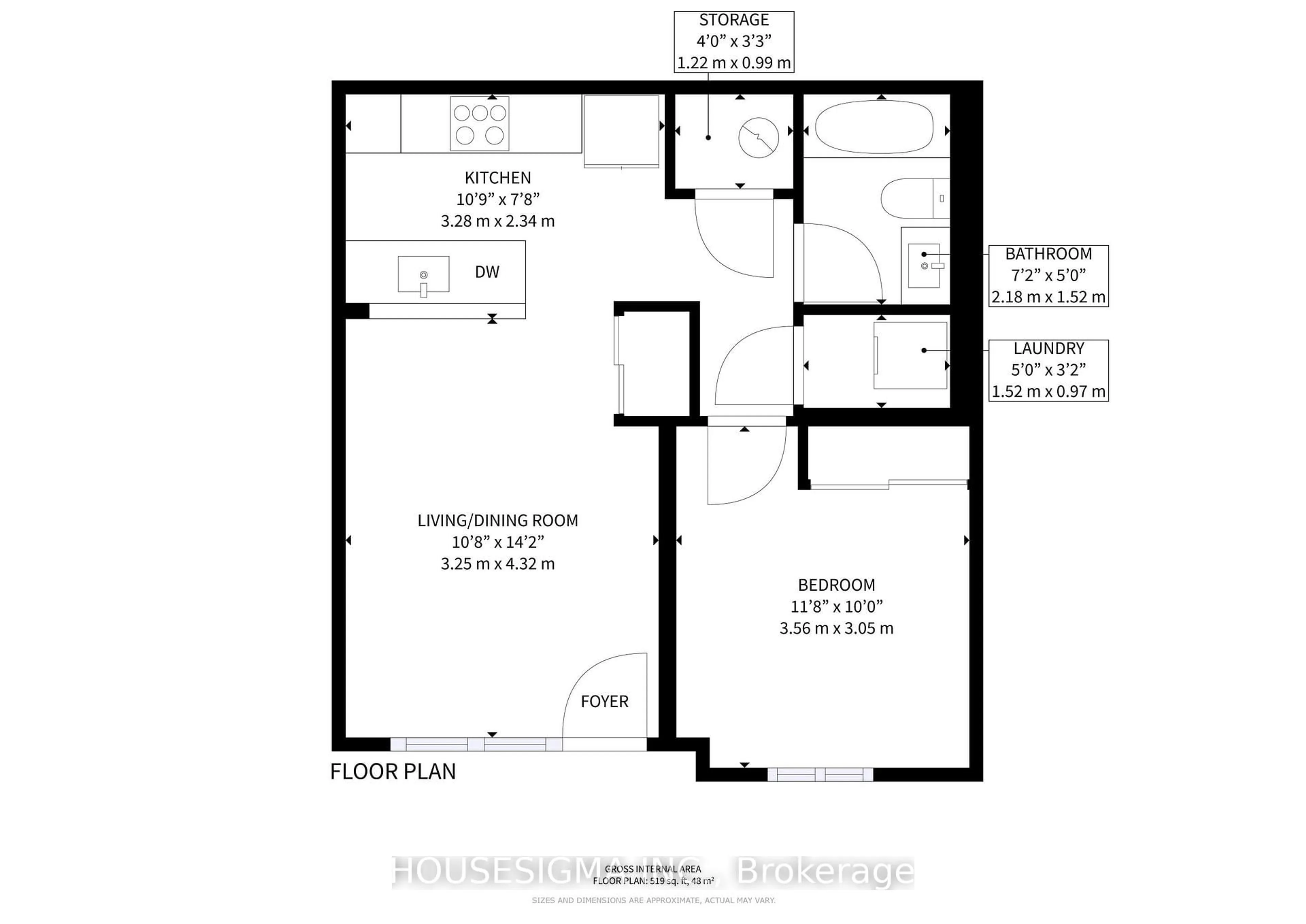 Floor plan for 5035 Oscar Peterson Blvd ##75, Mississauga Ontario L5M 0P4