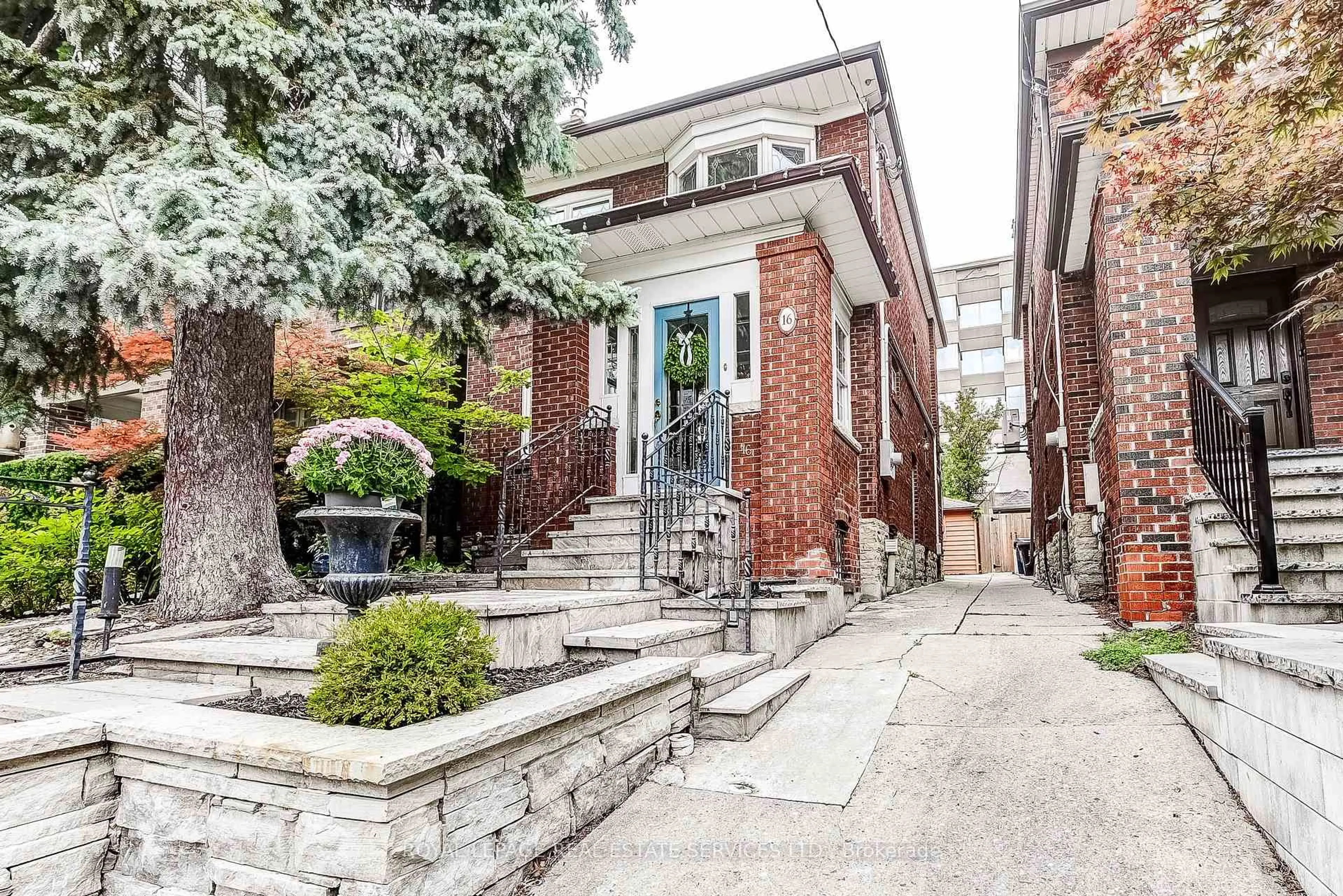 Home with brick exterior material, street for 16 Larkin Ave, Toronto Ontario M6S 1L8