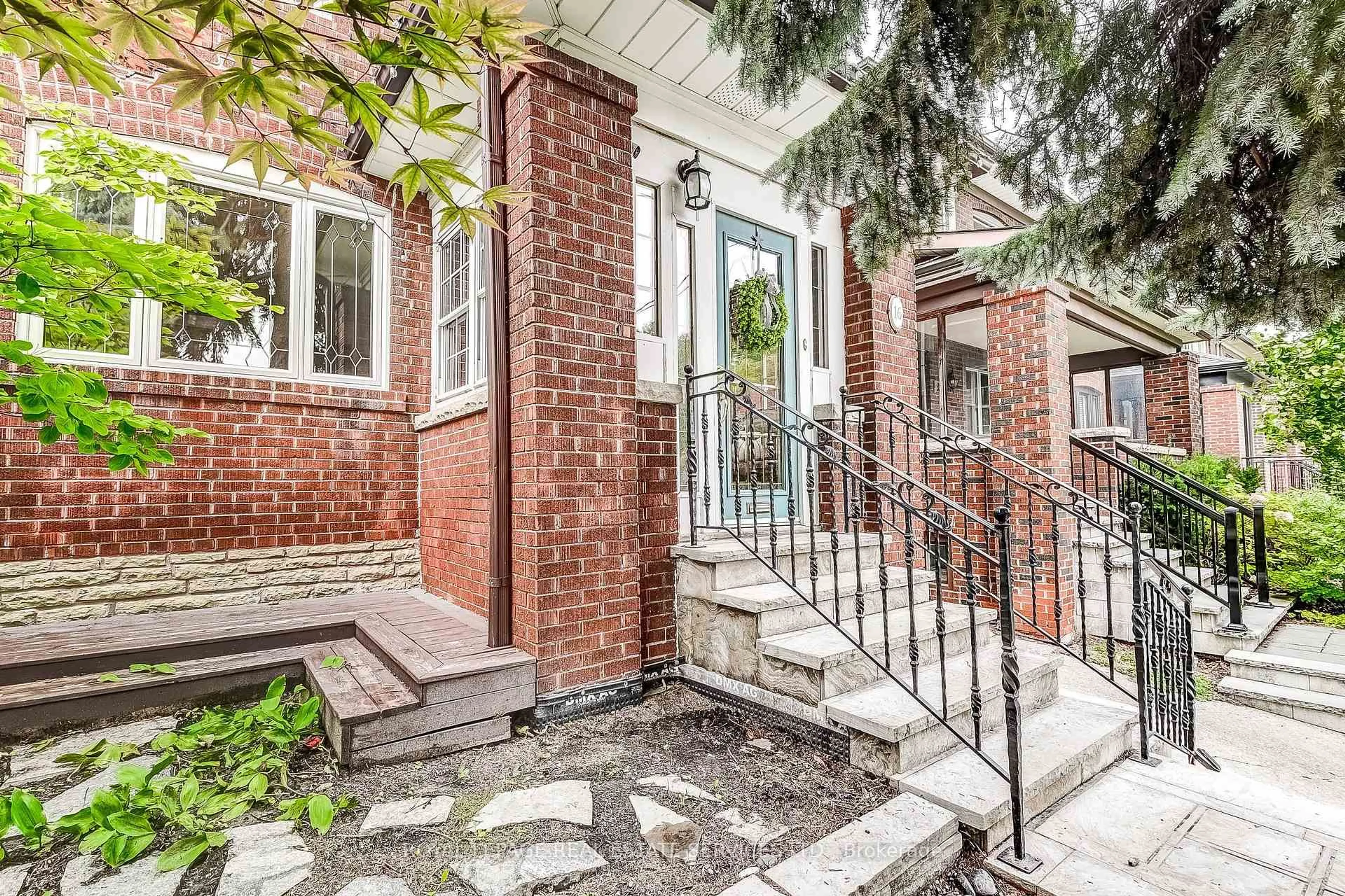 Home with brick exterior material, street for 16 Larkin Ave, Toronto Ontario M6S 1L8