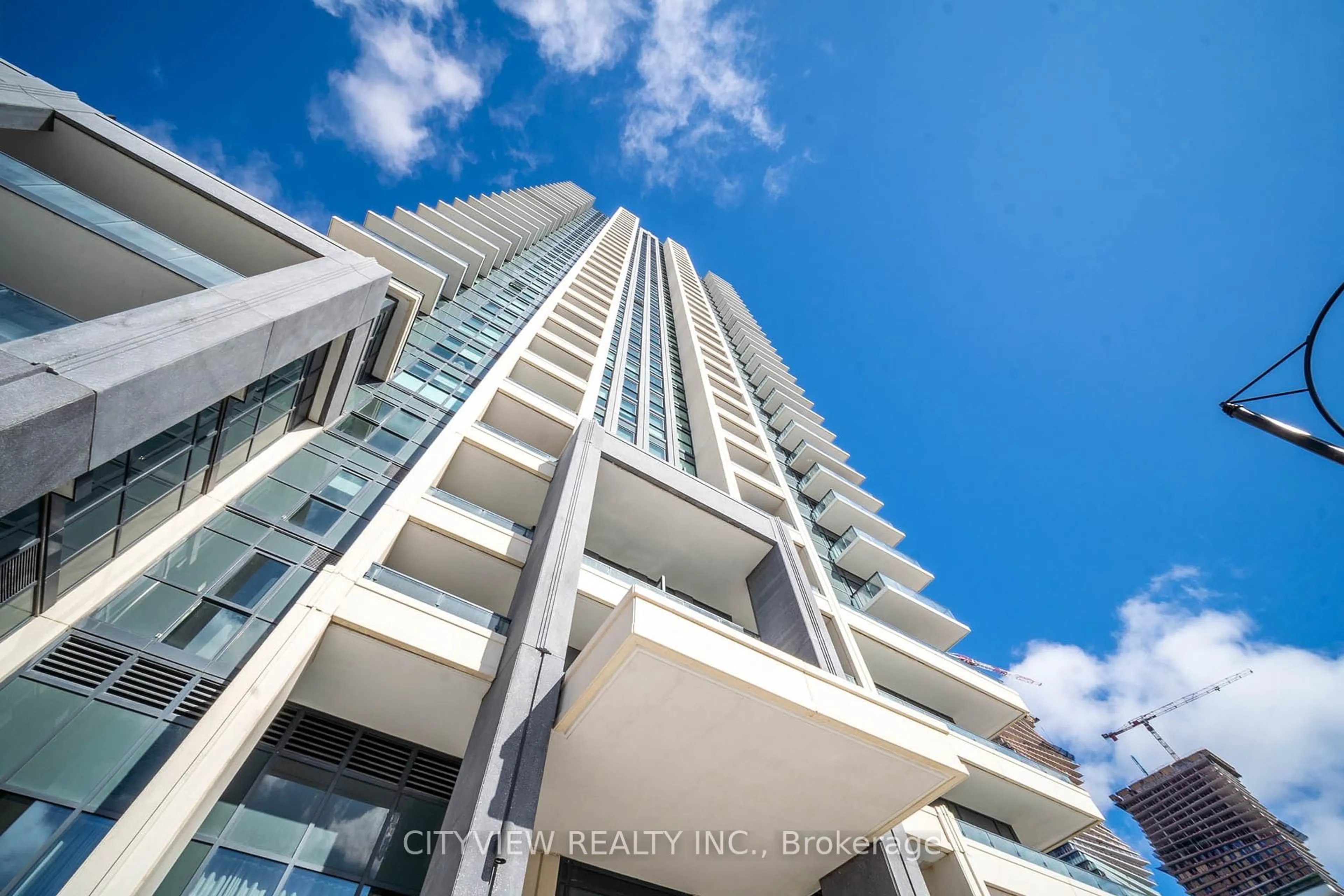 A pic from outside/outdoor area/front of a property/back of a property/a pic from drone, building for 4055 Parkside Village Dr #508, Mississauga Ontario L5B 0K8
