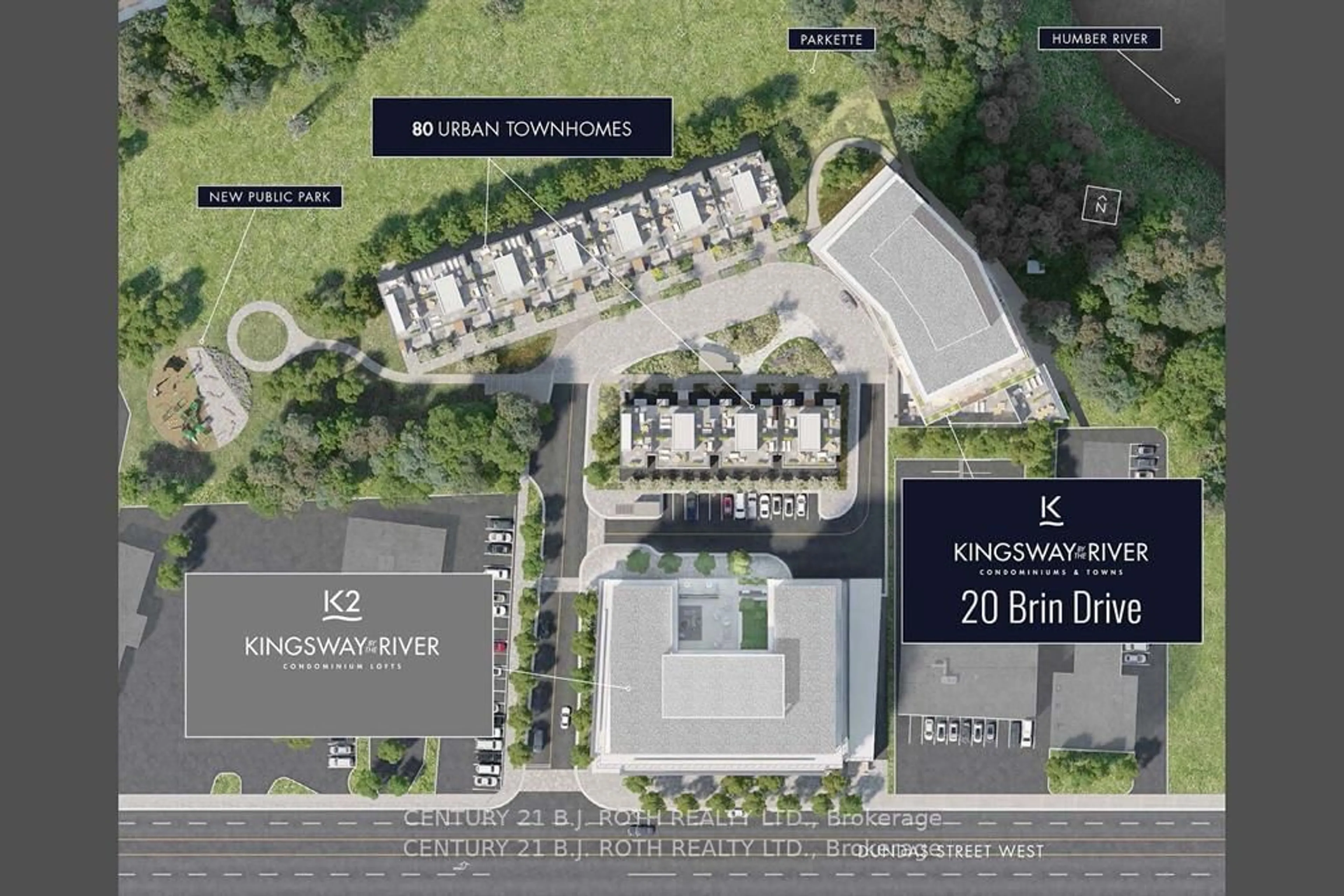 A pic from outside/outdoor area/front of a property/back of a property/a pic from drone, street for 20 Brin Dr #1603, Toronto Ontario M8X 0B2
