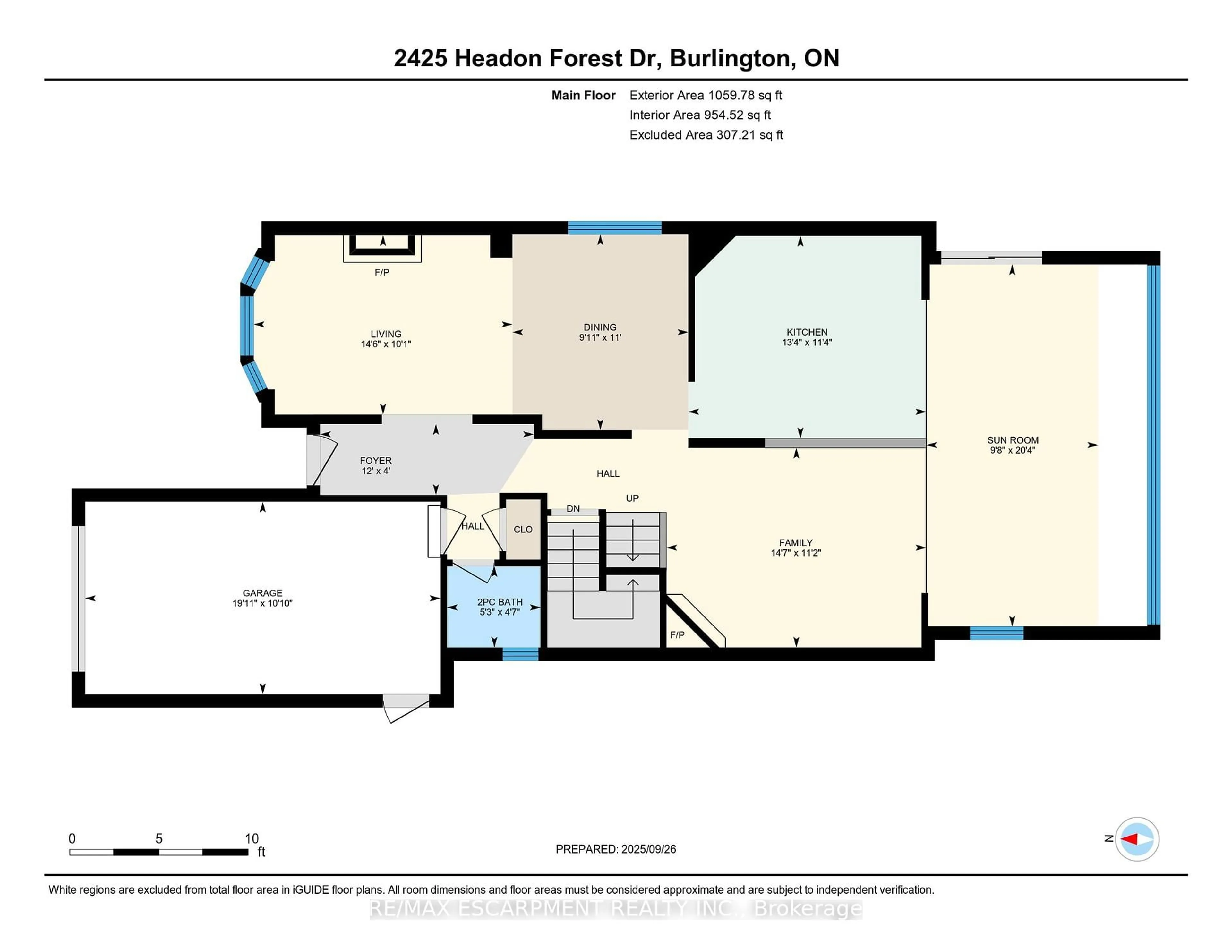 Floor plan for 2425 Headon Forest Dr, Burlington Ontario L7M 3K7