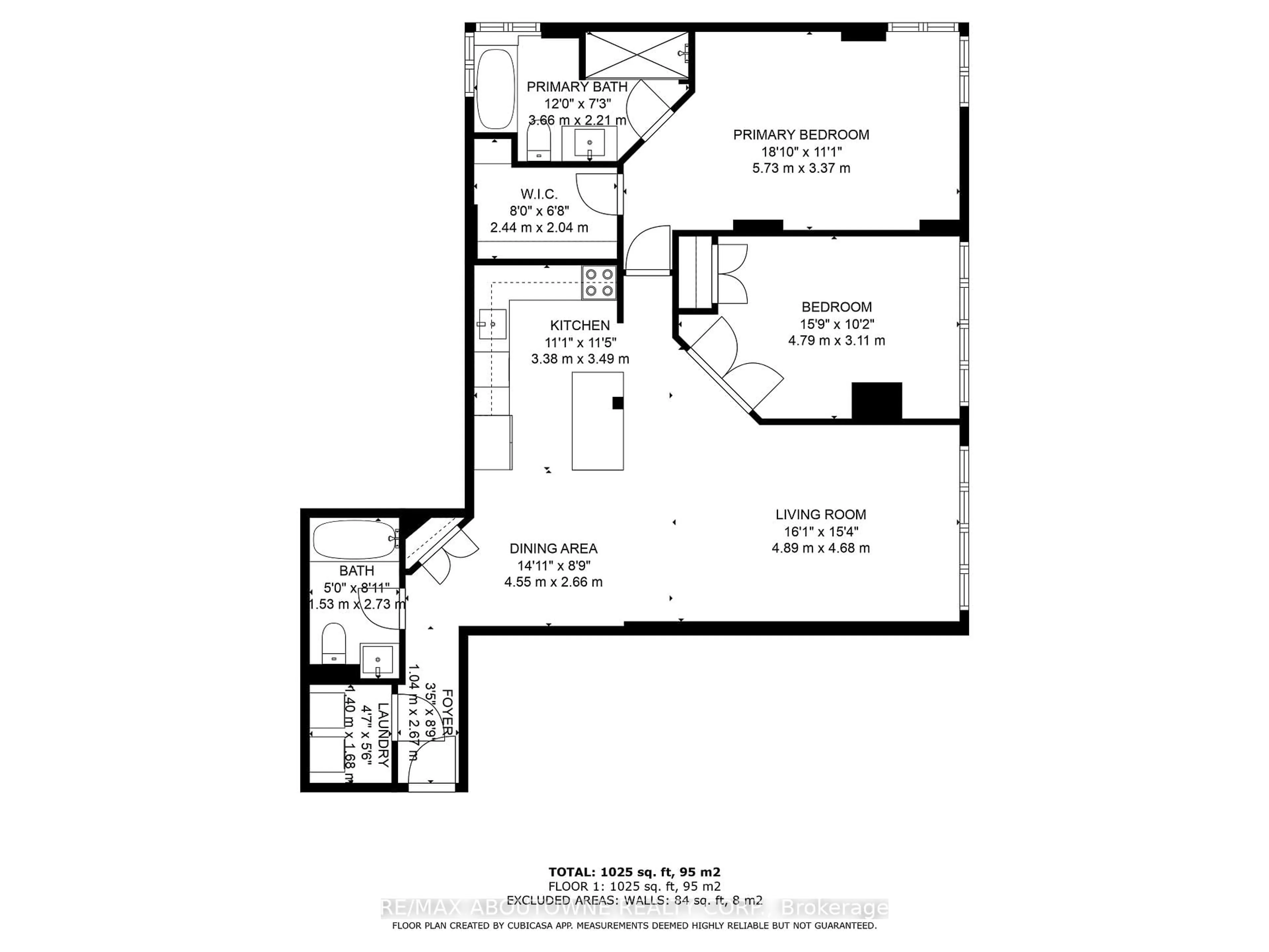 Floor plan for 1110 Walden Circ #903, Mississauga Ontario L5J 4R3