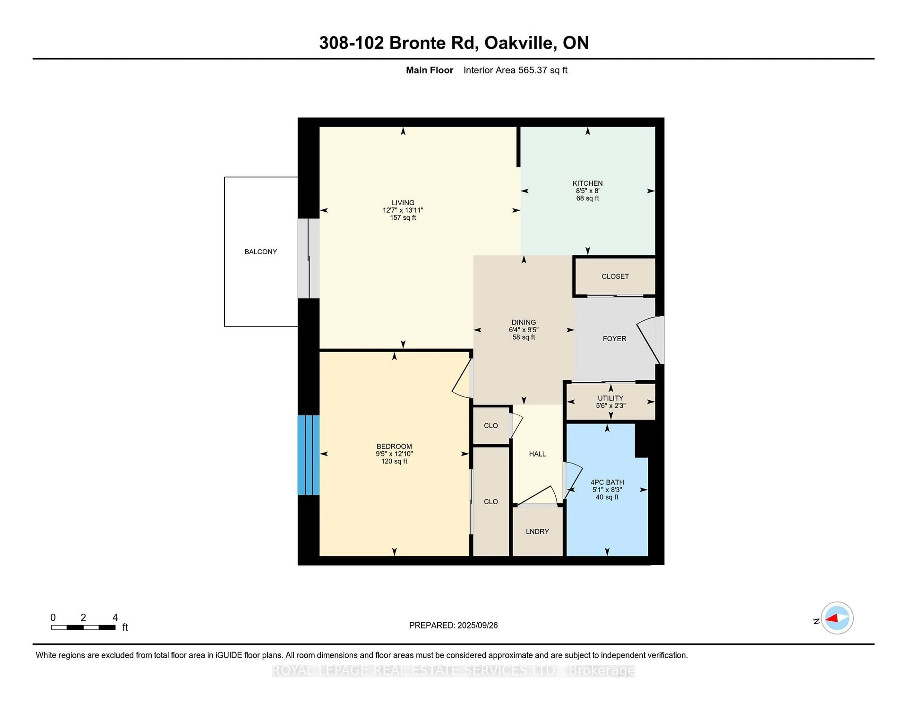 Floor plan for 102 Bronte Rd #308, Oakville Ontario L6L 6J5