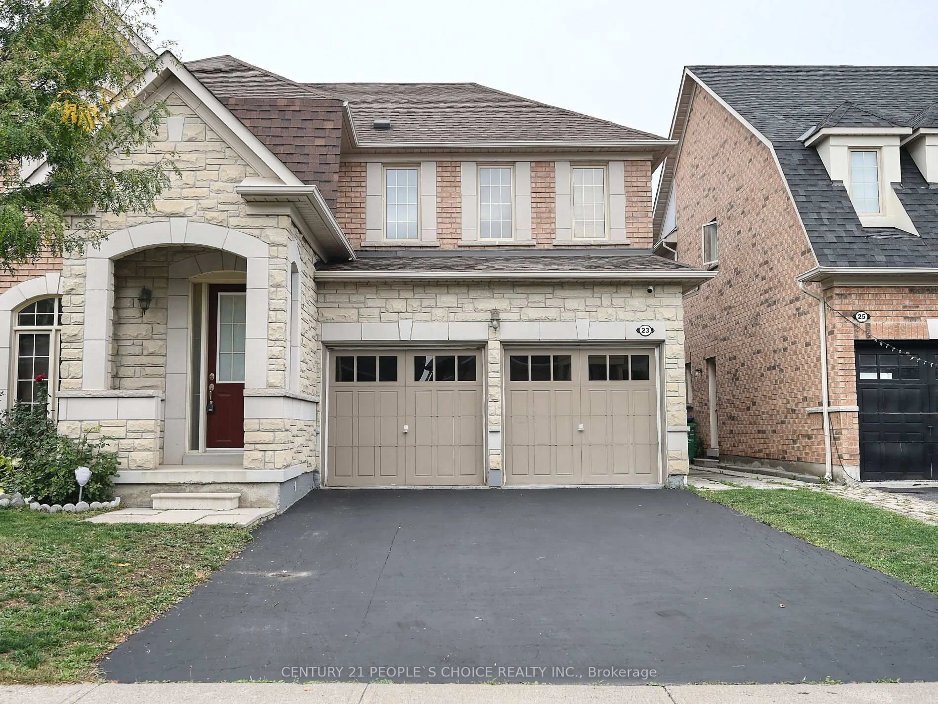 Home with brick exterior material, street for 23 Lanebrook Dr, Brampton Ontario L6P 2E3