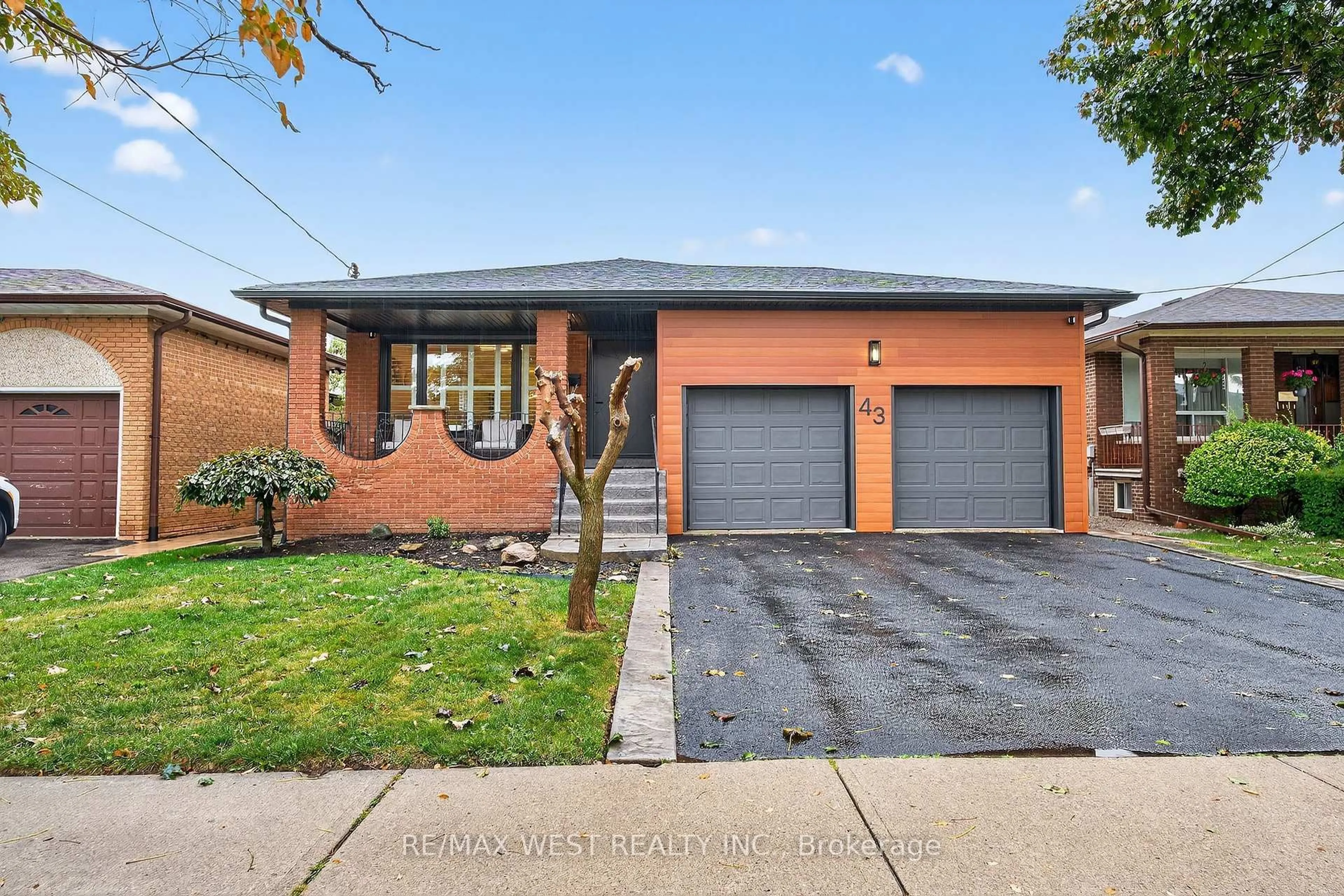 Home with brick exterior material, street for 43 St Georges Blvd, Toronto Ontario M9R 1X3