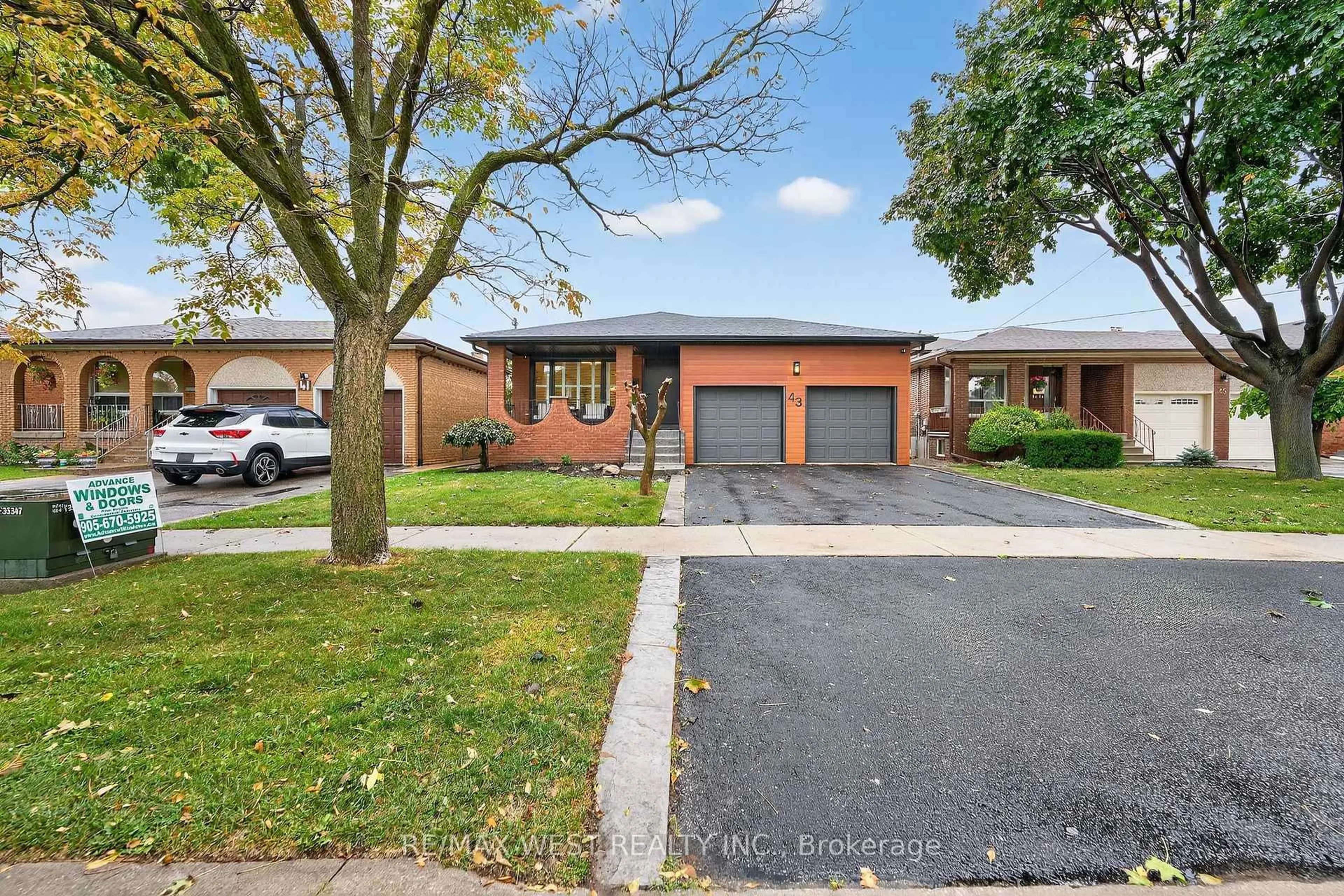 Home with brick exterior material, street for 43 St Georges Blvd, Toronto Ontario M9R 1X3