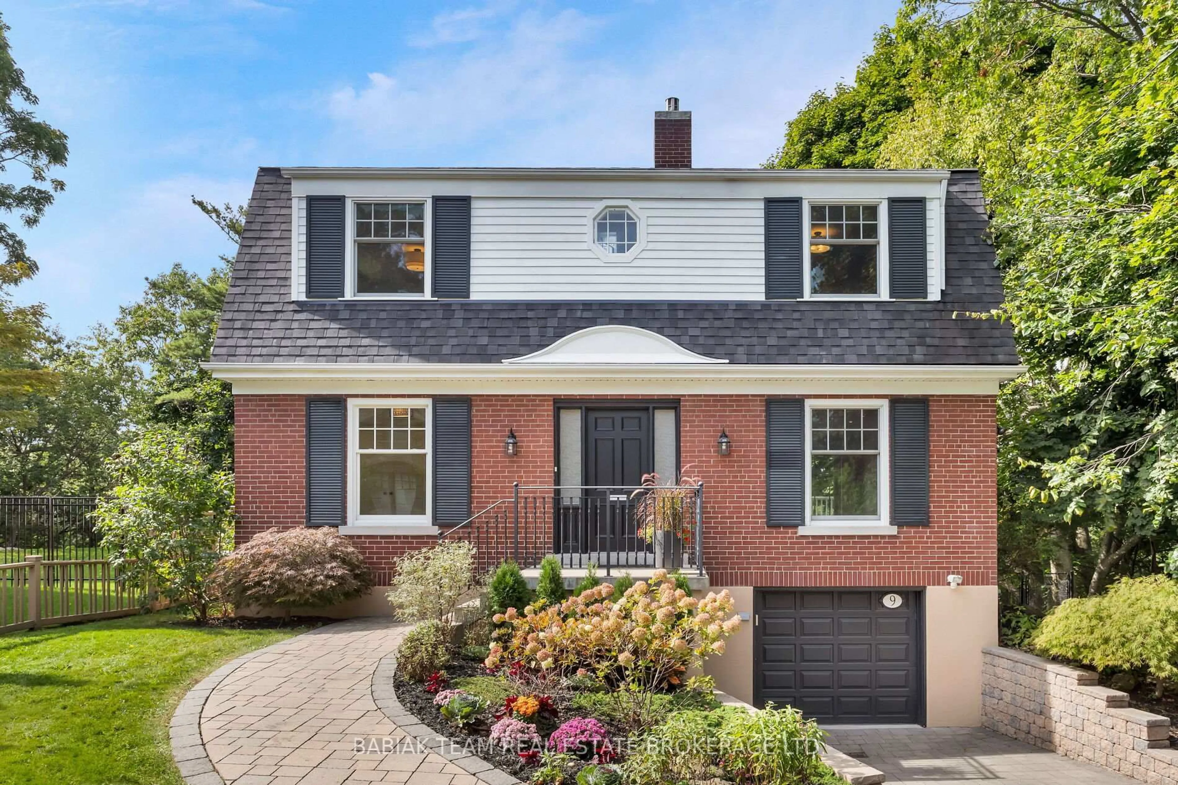 Home with brick exterior material, street for 9 Humbercrest Pt, Toronto Ontario M6S 2H2