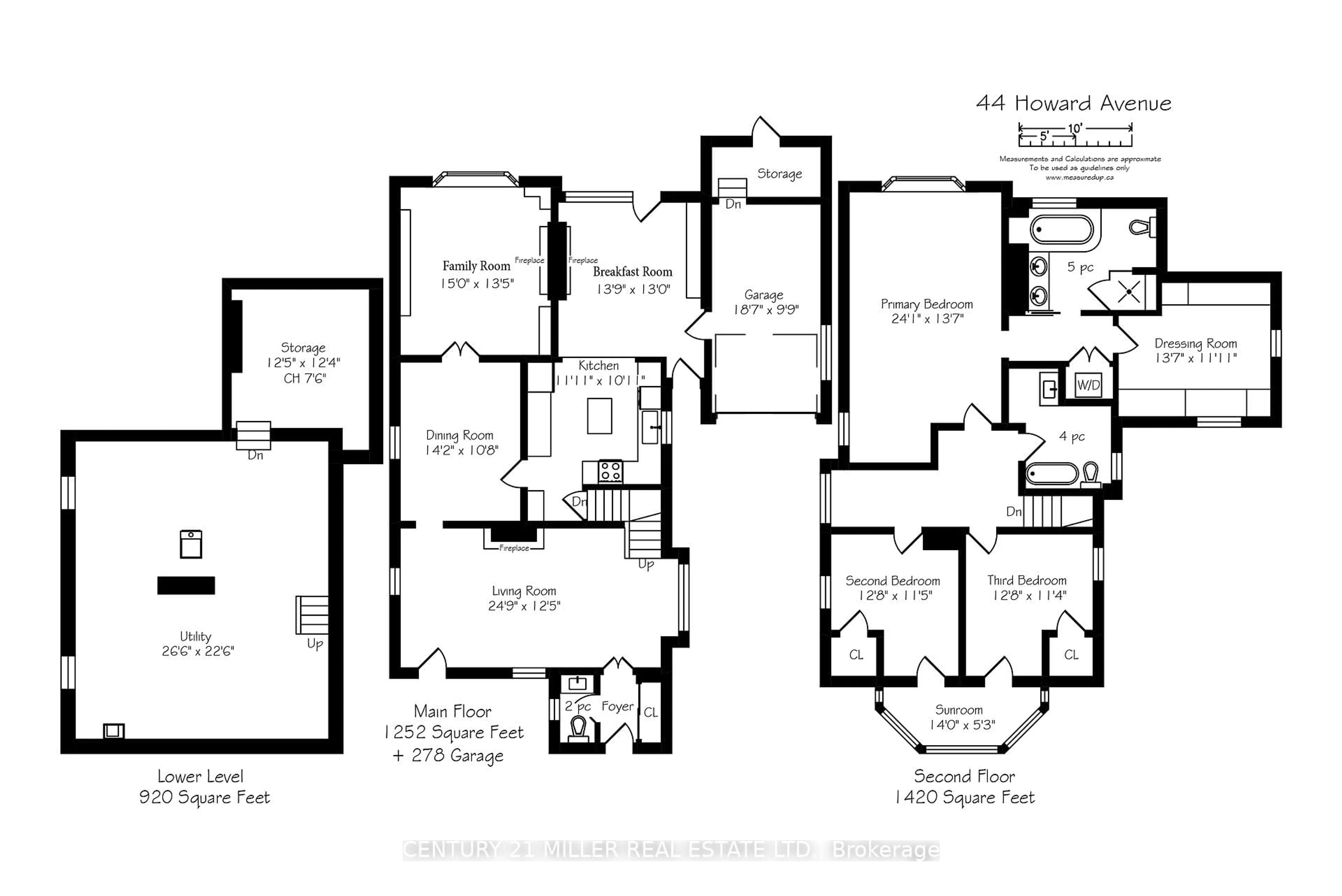 Floor plan for 44 Howard Ave, Oakville Ontario L6J 3Y3